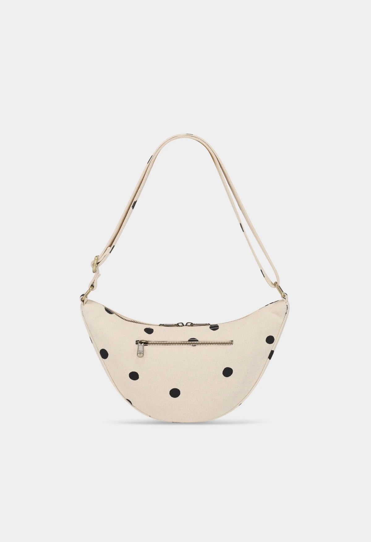 HINDBAG ANDRÉA - Sac banane demi-lune Pois écrue