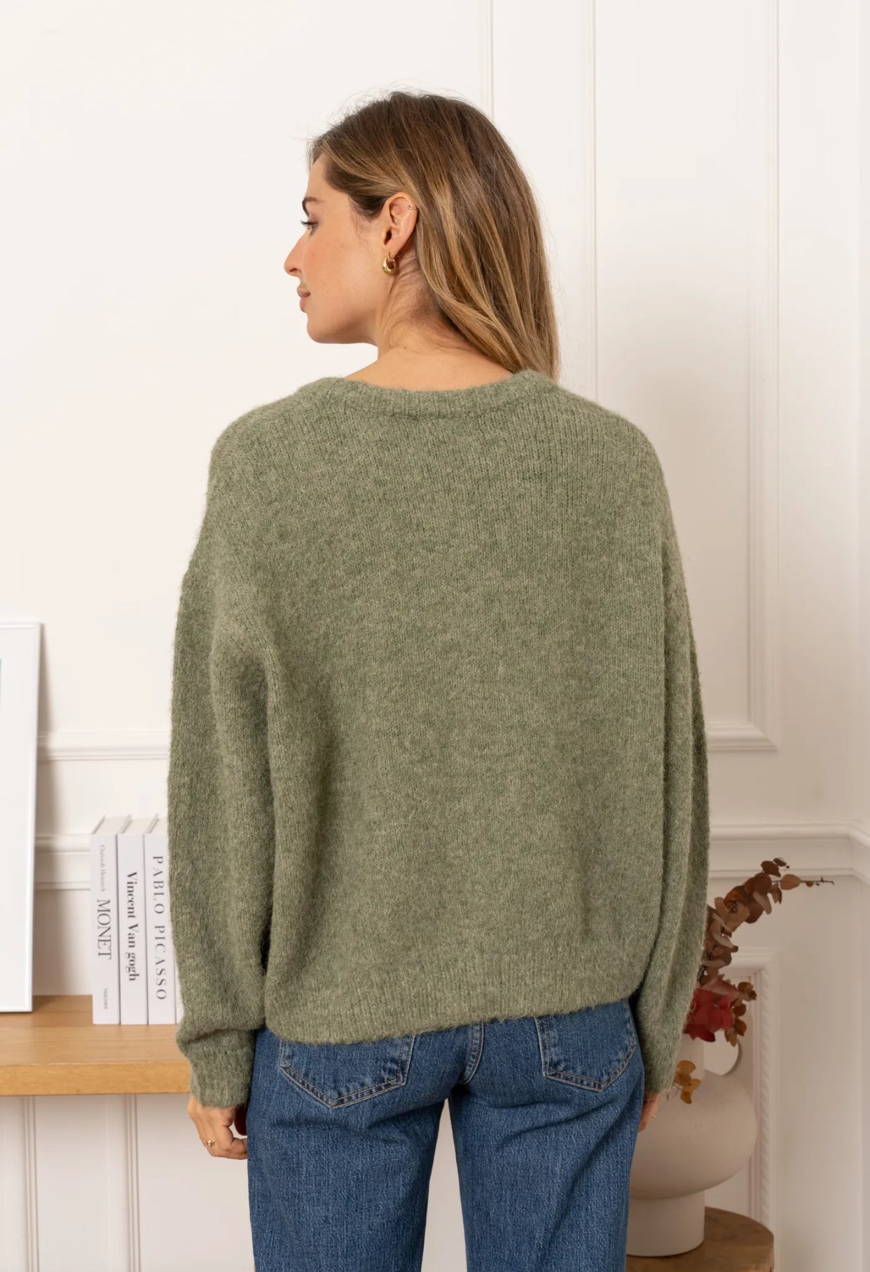 Gilet en maille MERYL - Olive