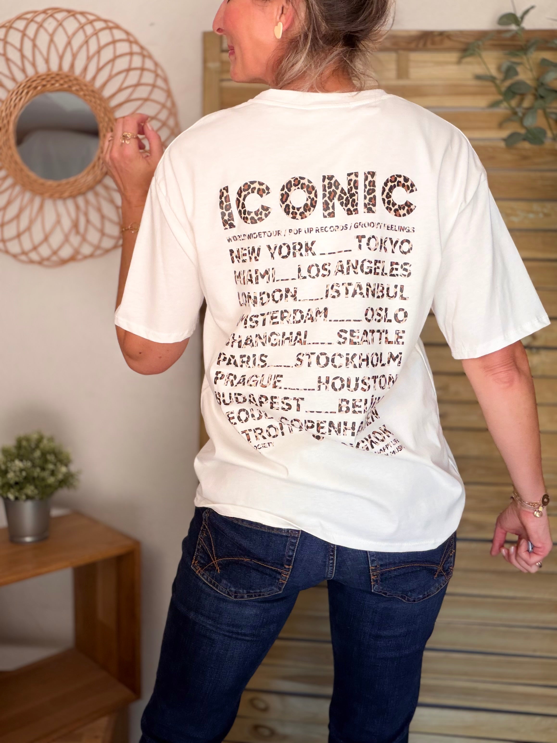 Tee shirt ICONIC Léo LÉONA Blanc