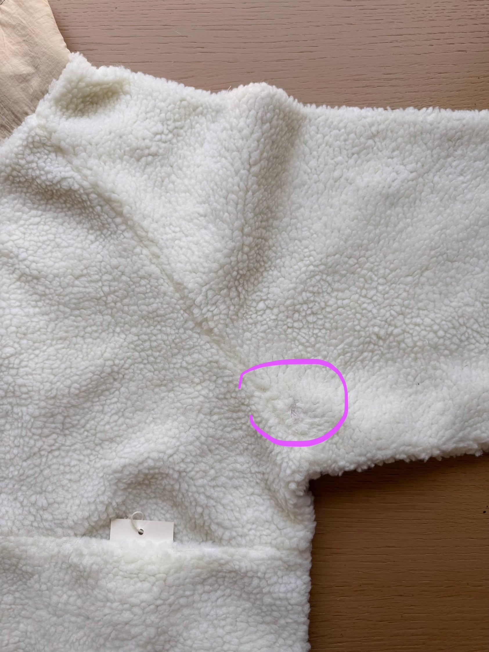 IMPERFECTION (Taille S/M) - Veste matelassée réversible Sherpa AMÉLIE Beige