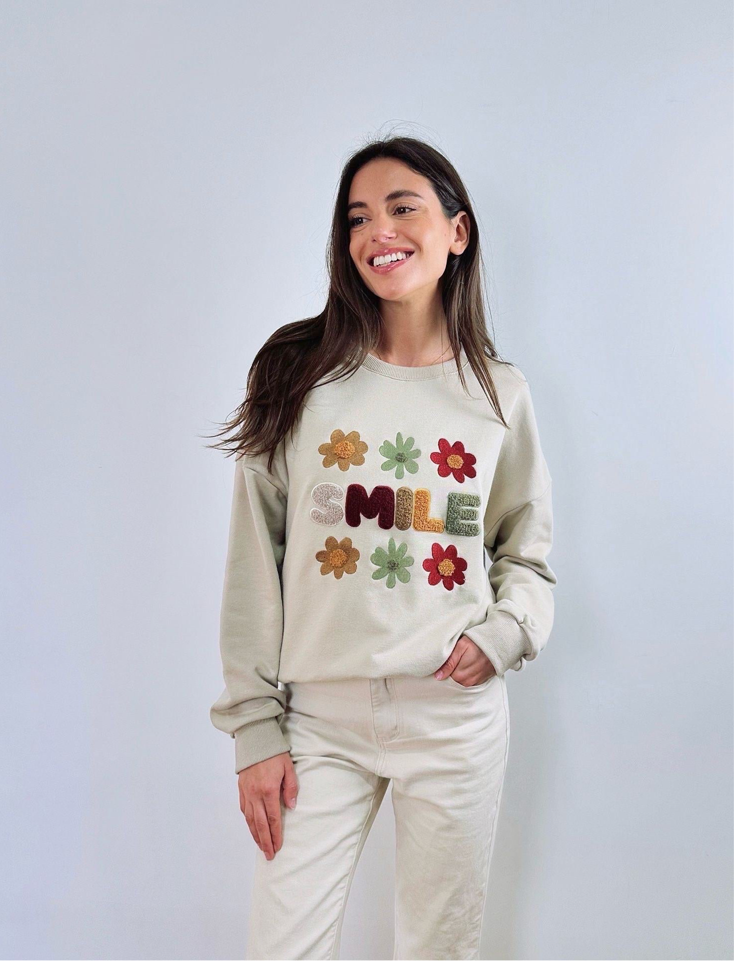 Sweat SMILE - Beige