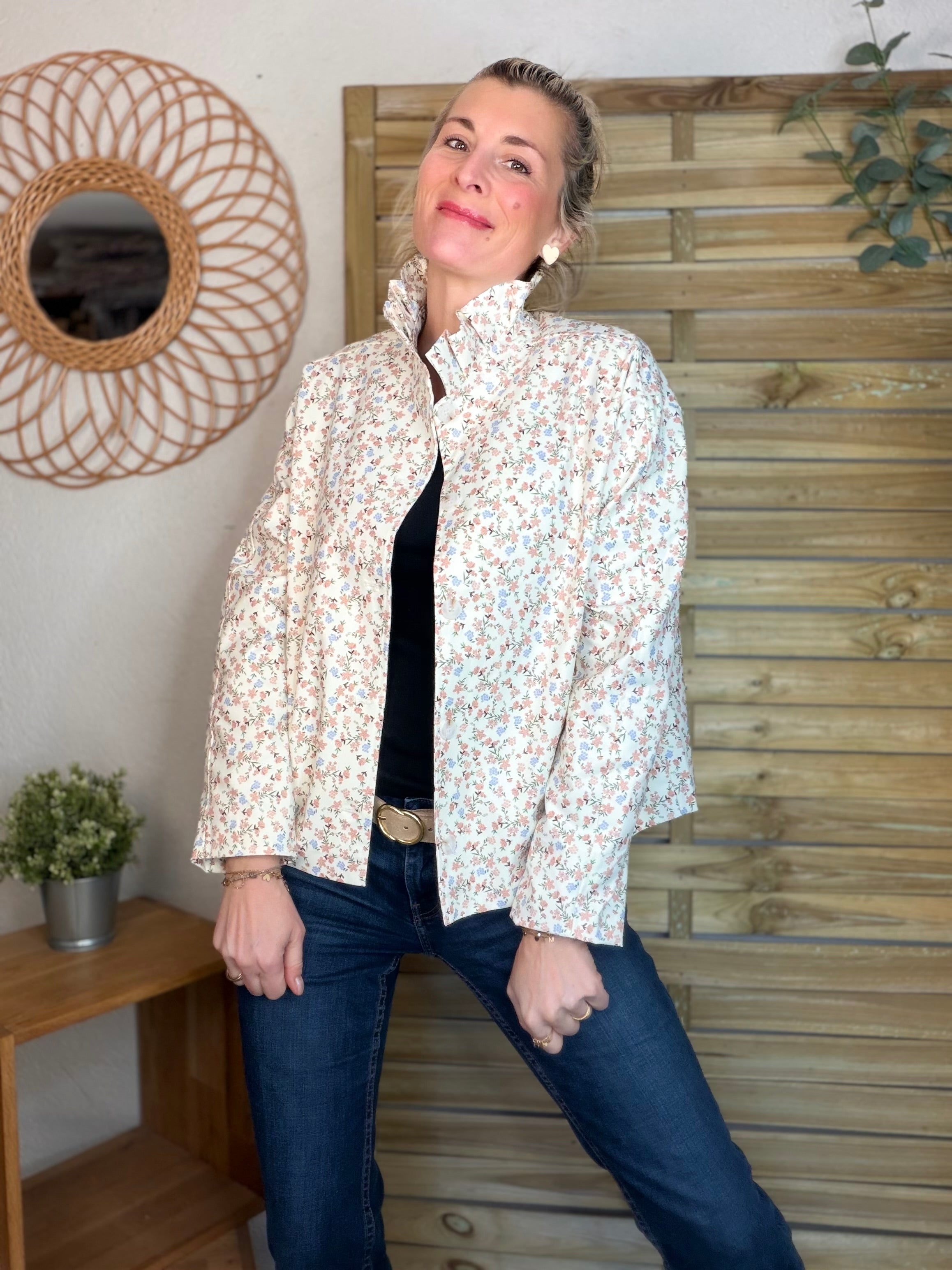 Veste col victorien NICKY Fleurie