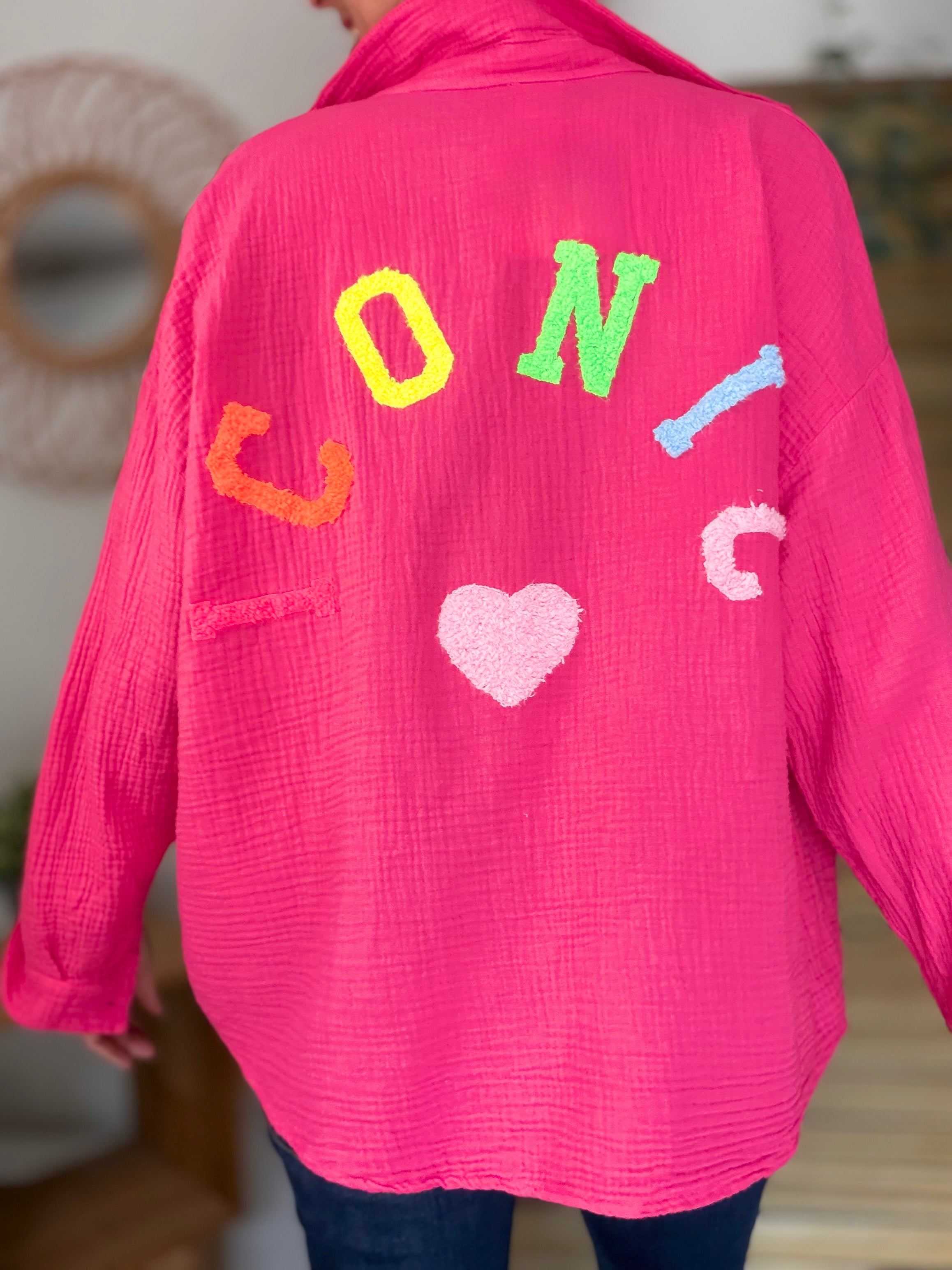 Chemise en gaze de coton ICONIC - ALANIS Rose fuschia