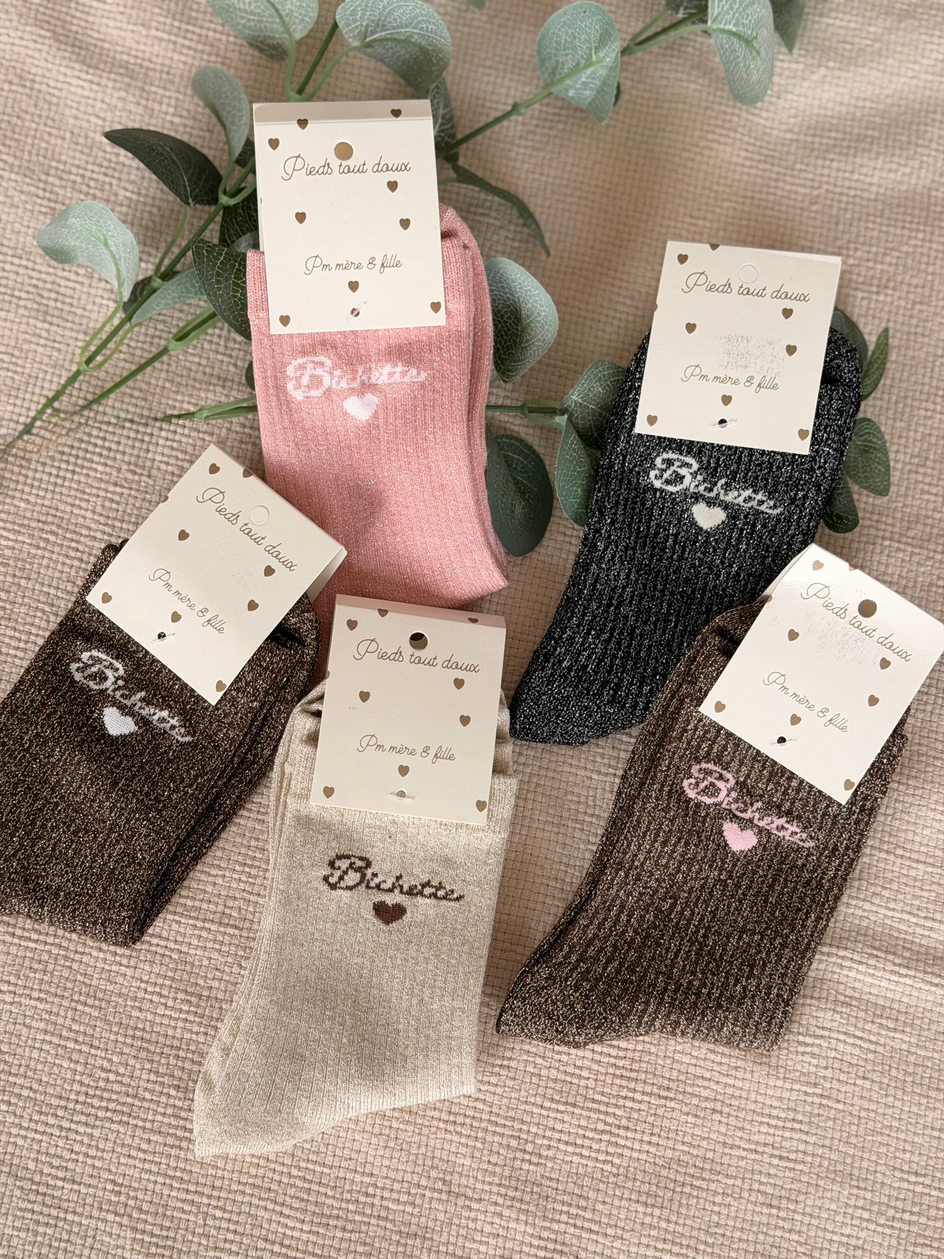 Chaussettes scintillantes glitter ZIA - Bichette