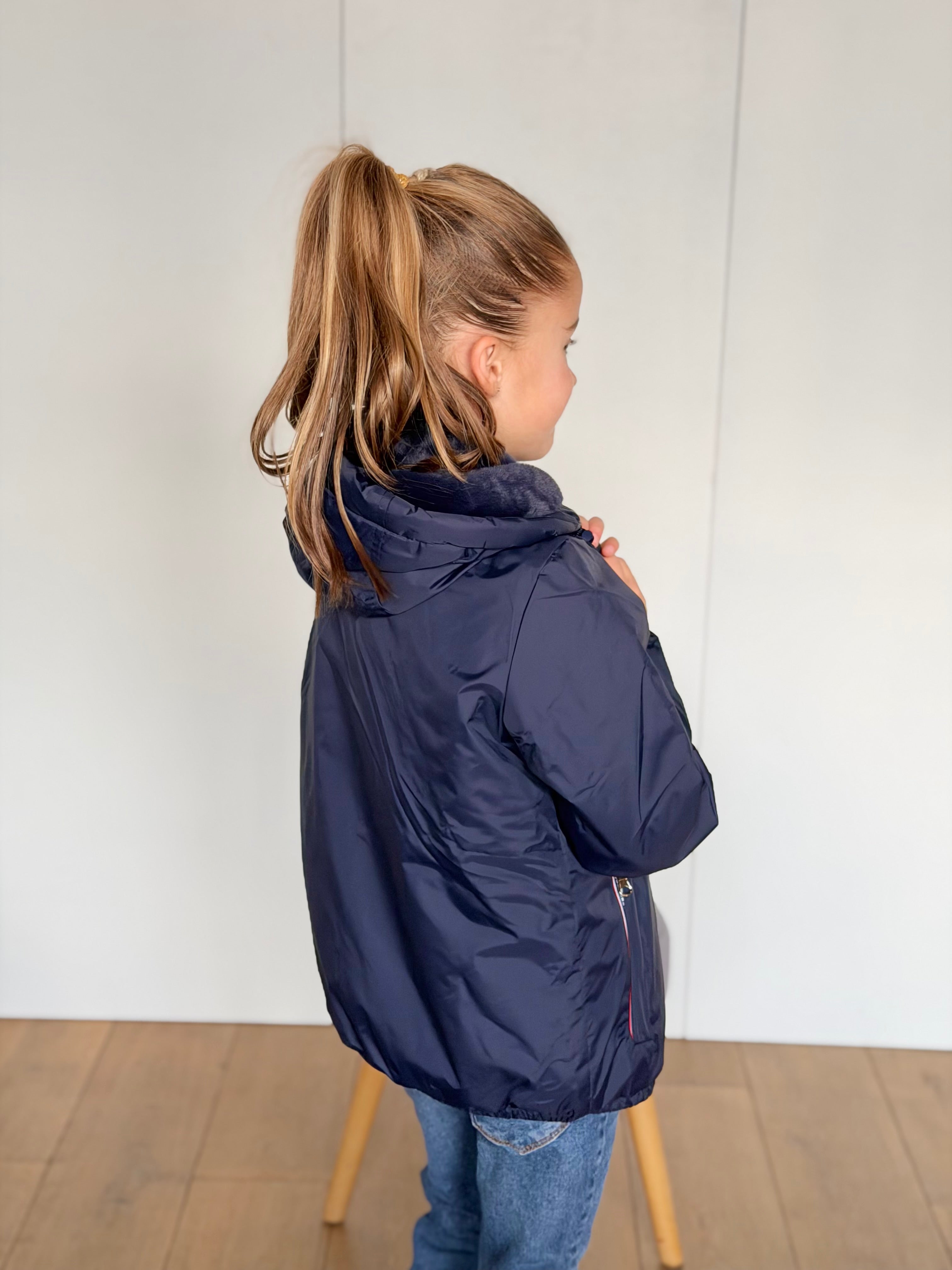 Parka Imperméable mixte LOUIS.E KIDS fourré - Bleu marine - LAURA JO ( DÉSTOCKAGE taille 6 ans)