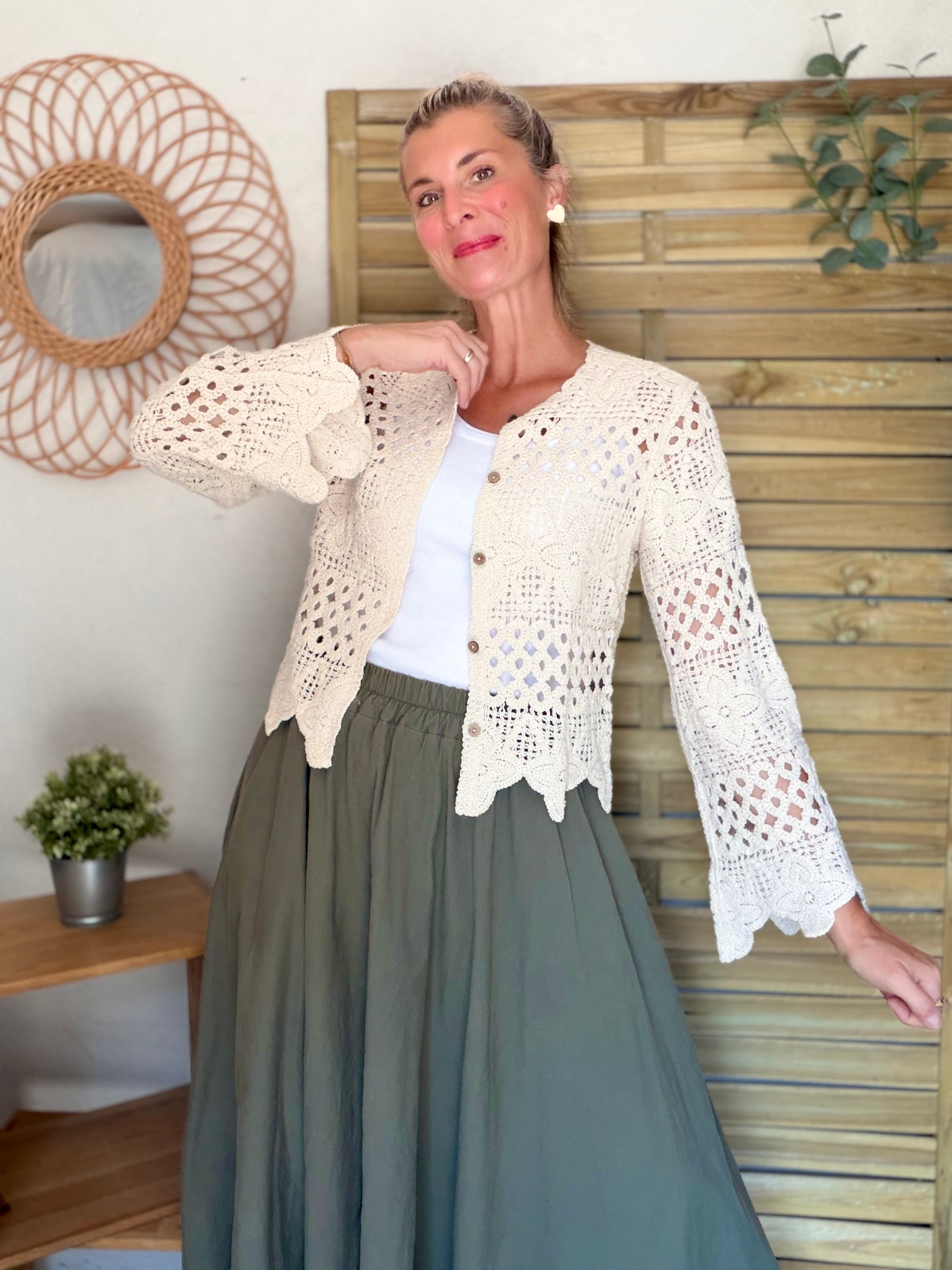 ⚡️ ARRIVAGE - Gilet en crochet PACOME écru