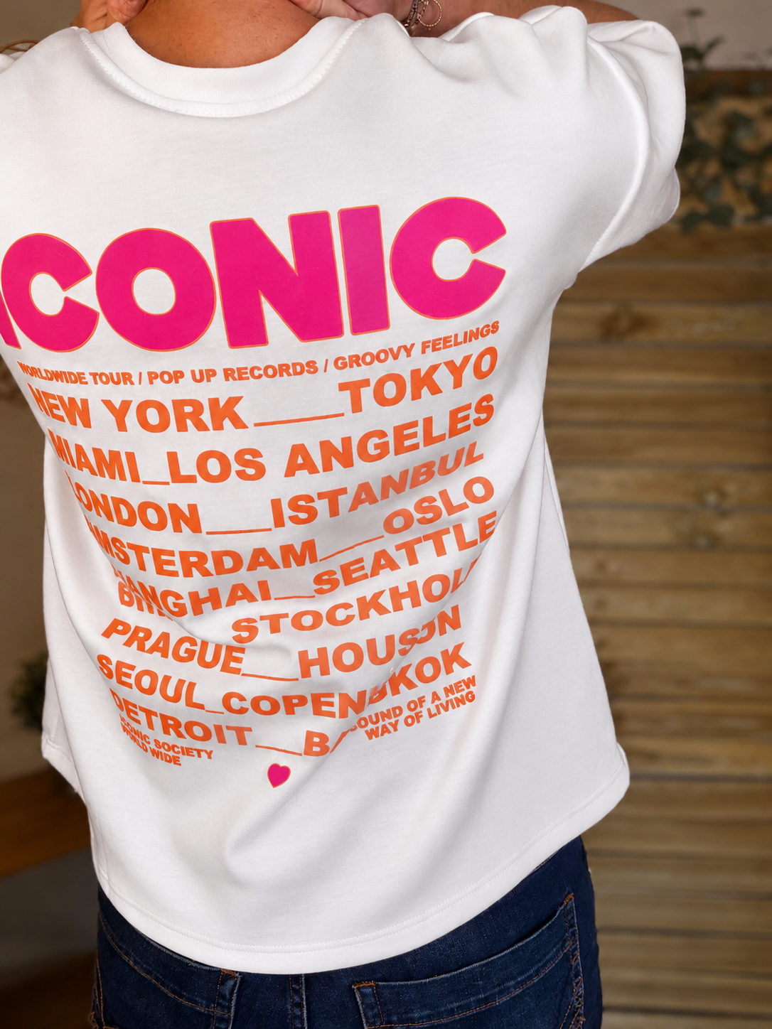 Tee shirt ICONIC matière sweat - THÉA Blanc