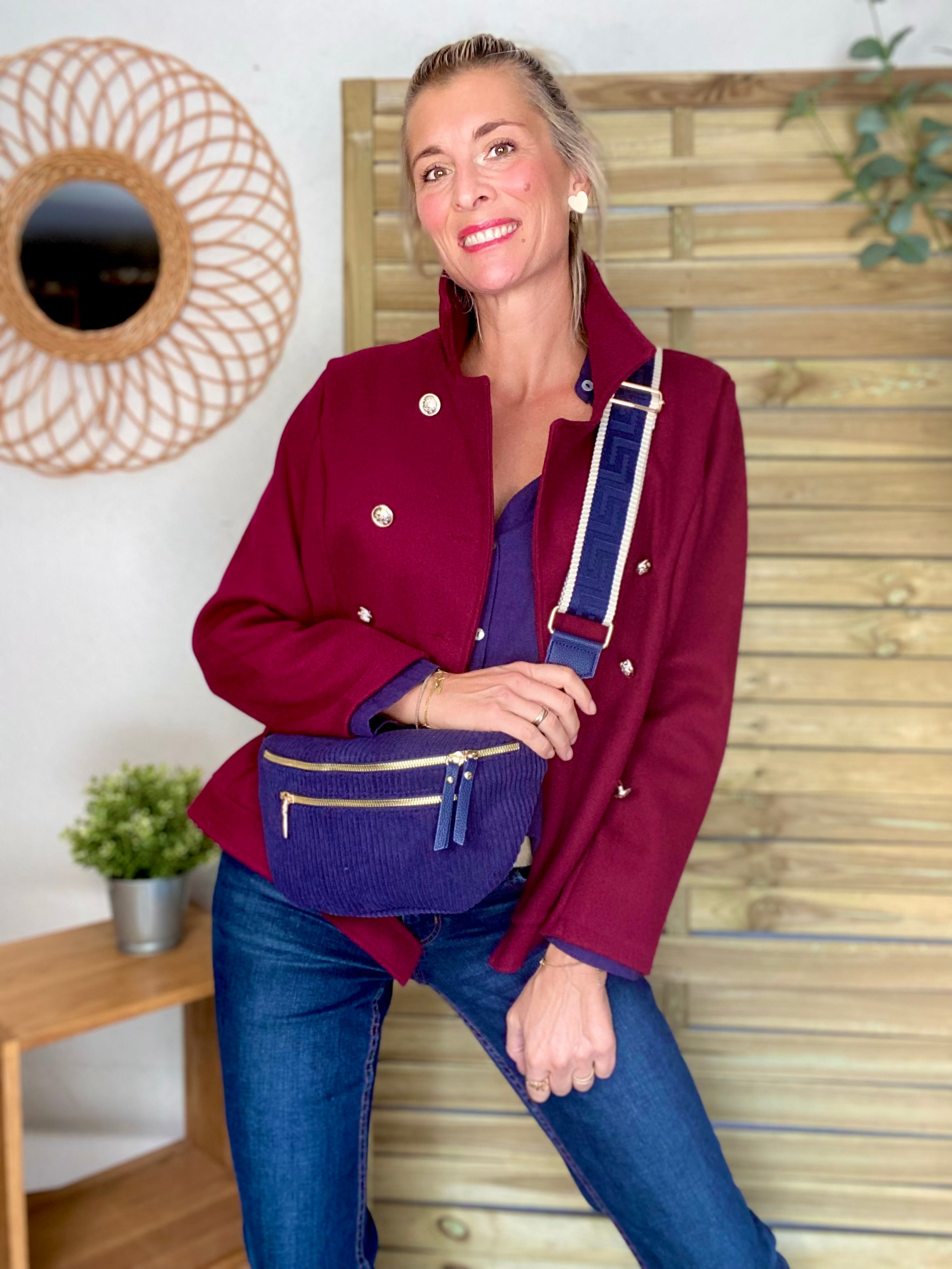 Veste caban légère JACK - Bordeaux rosé