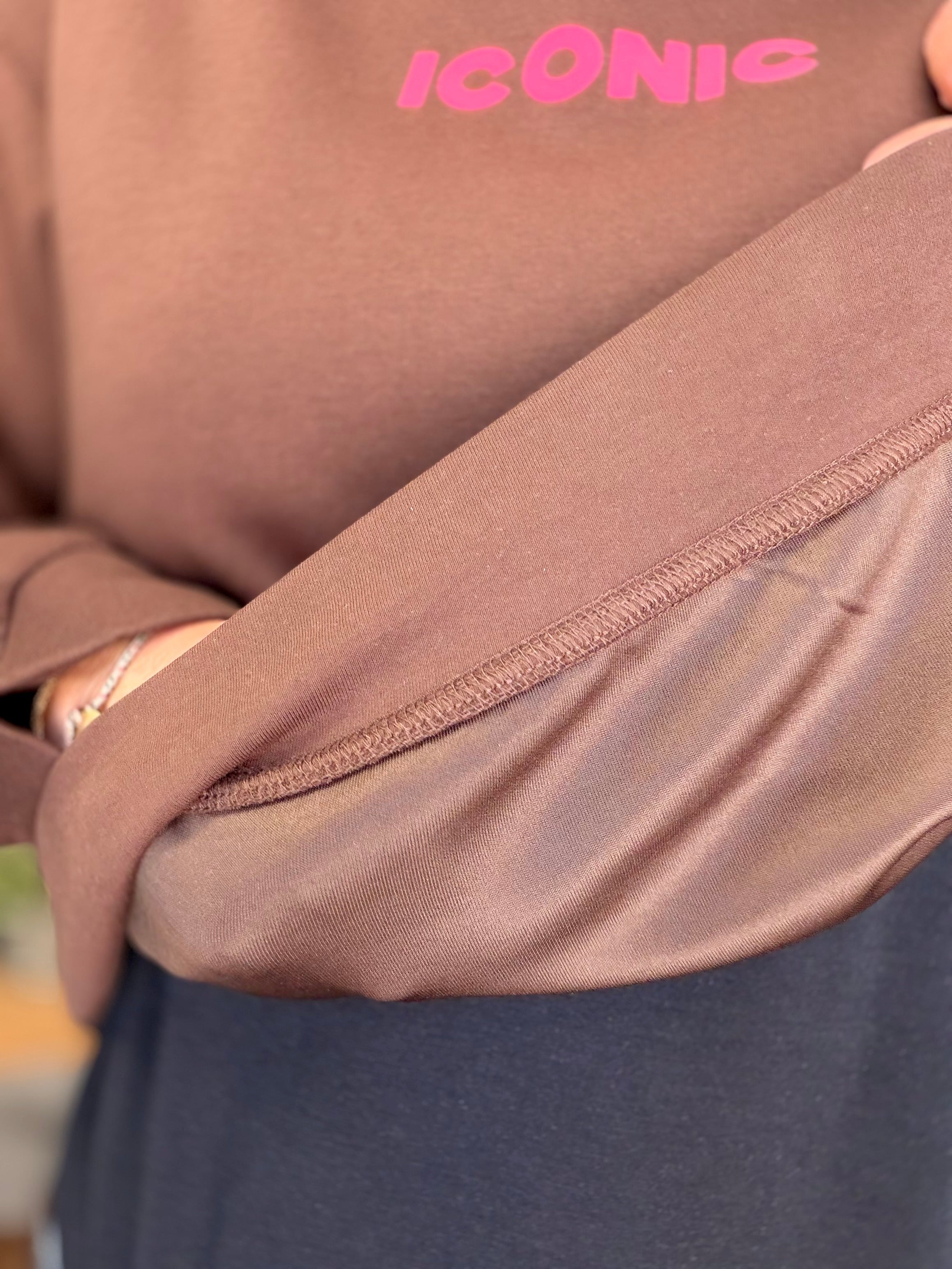 Sweat ICONIC ultra doux OMBLINE - Chocolat