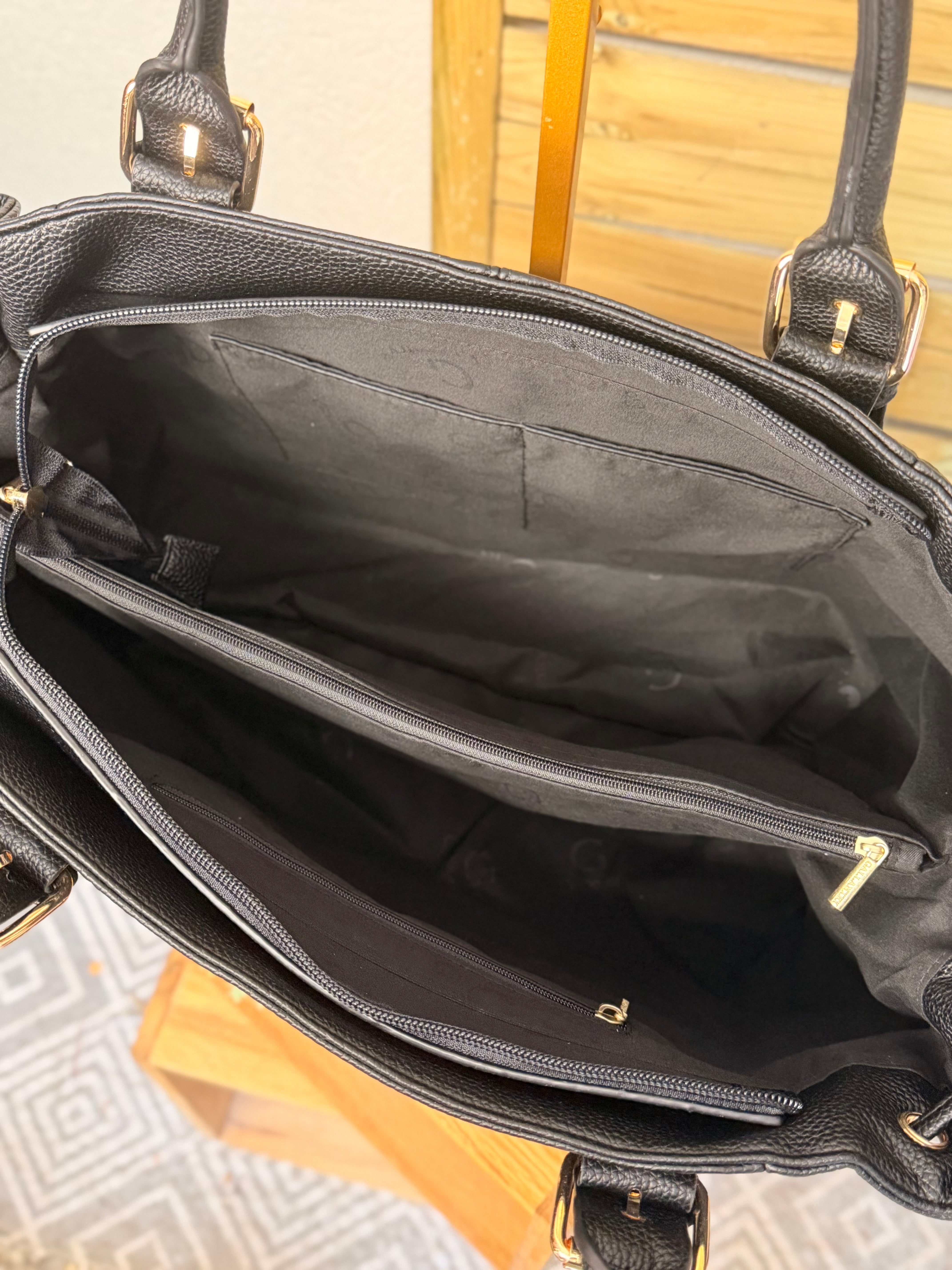 Sac cabas XL simili cuir CLÉA Noir