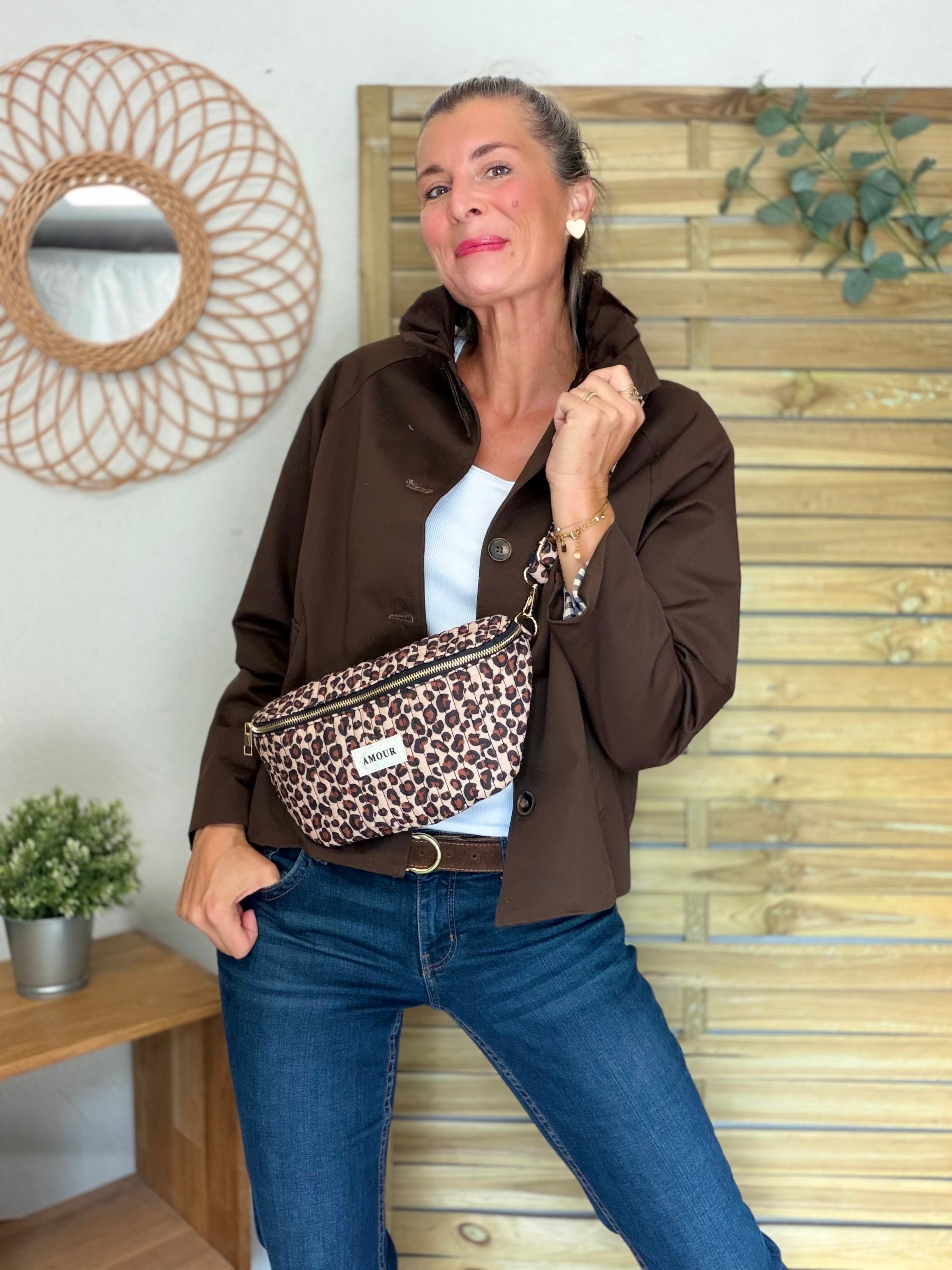 Sac banane matelassé Amour PAMELA - Léo 🐆