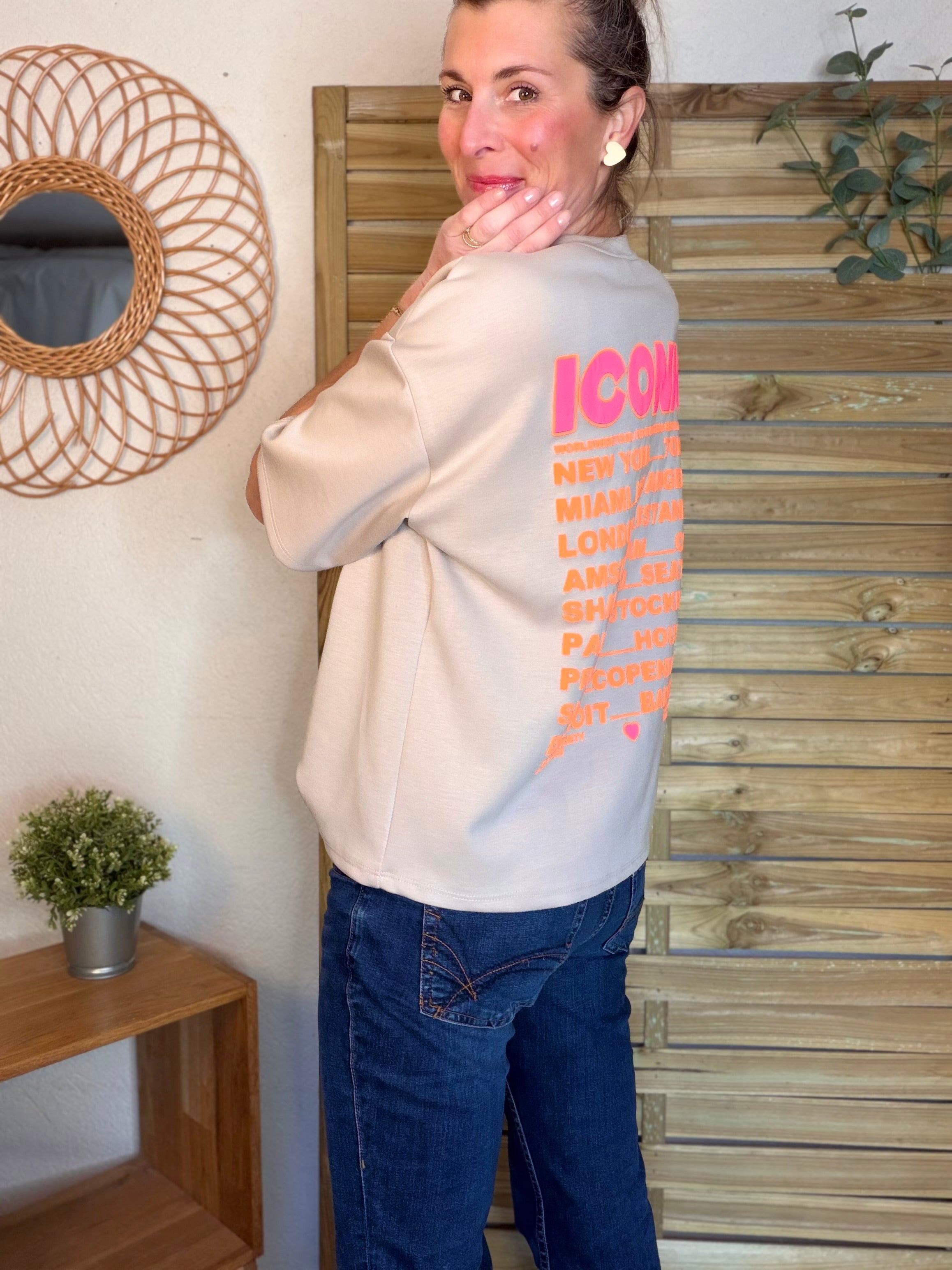 Tee shirt ICONIC - THÉA Beige