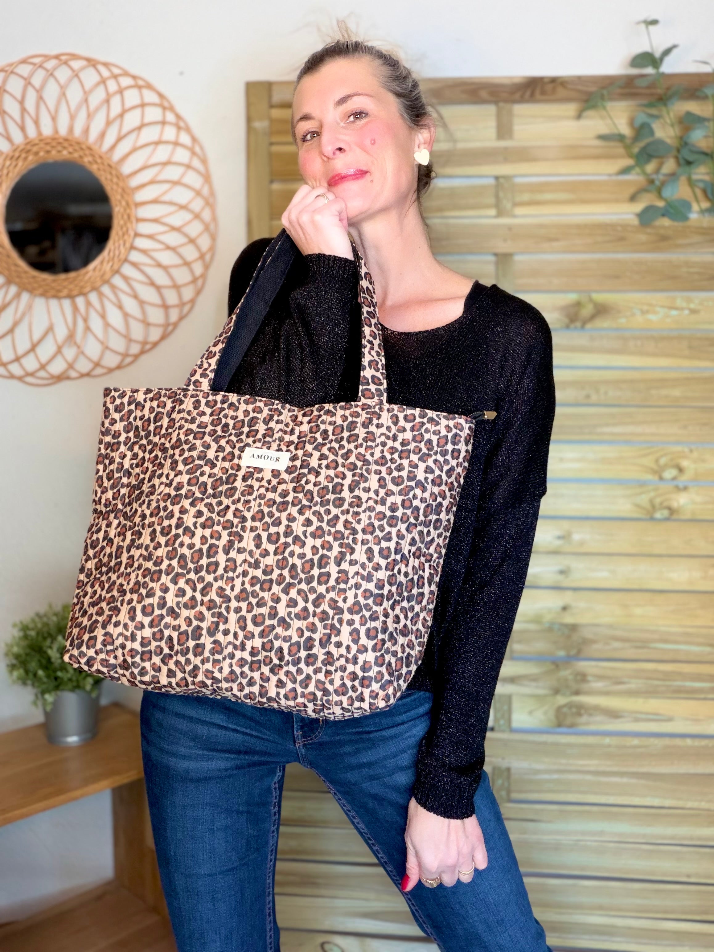 Sac cabas imprimé PIERCE - Léo 🐆