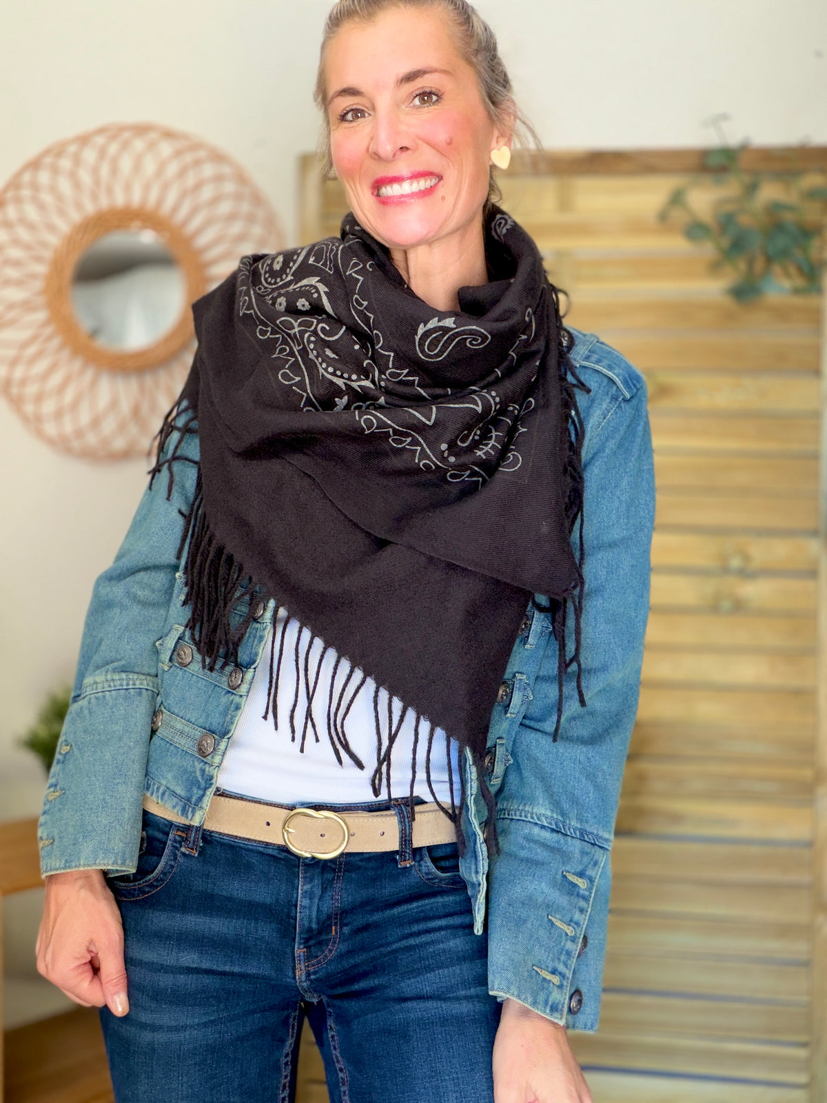 Écharpe Bandana Noir
