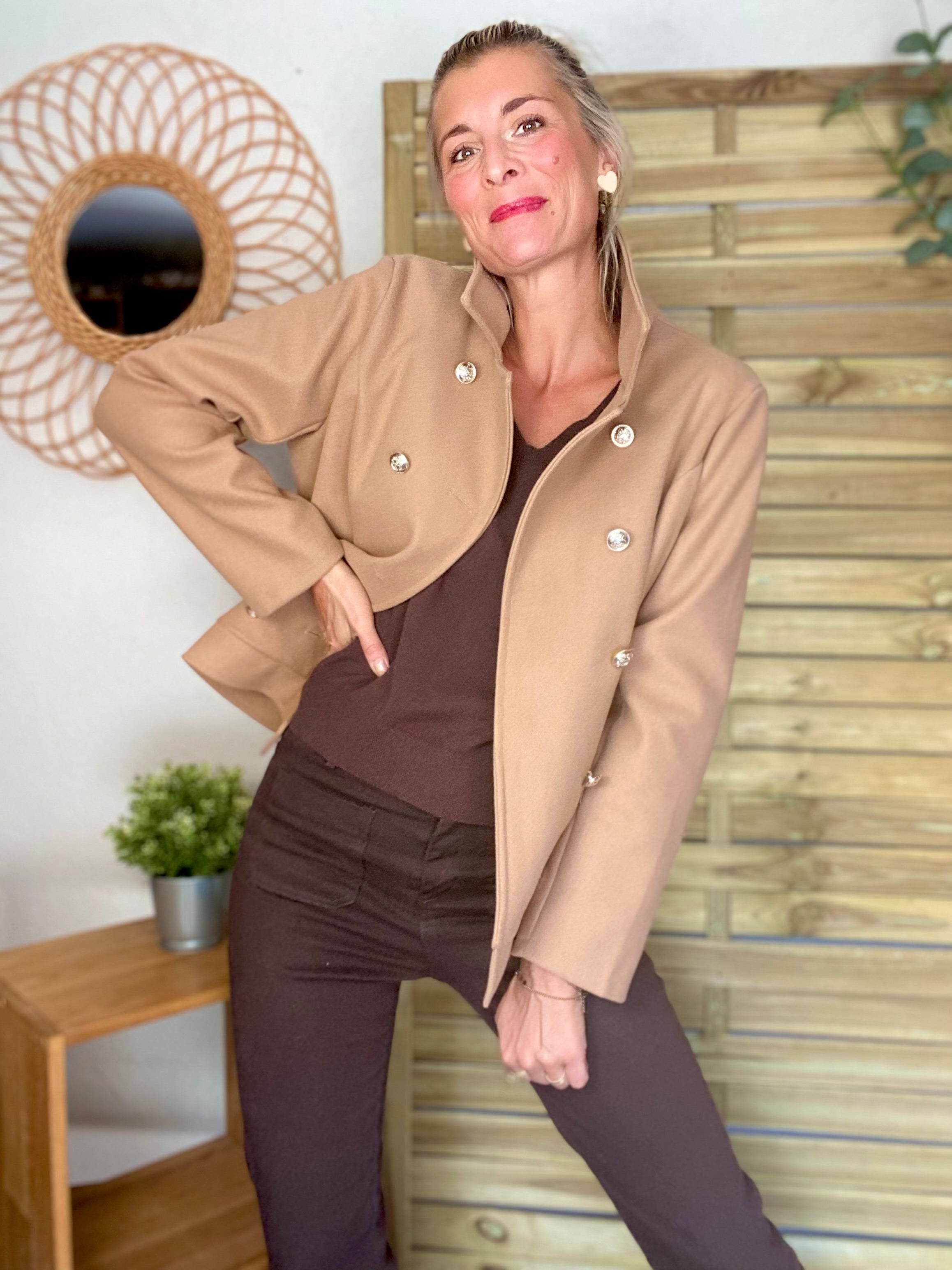 Veste caban légère JACK - Camel clair