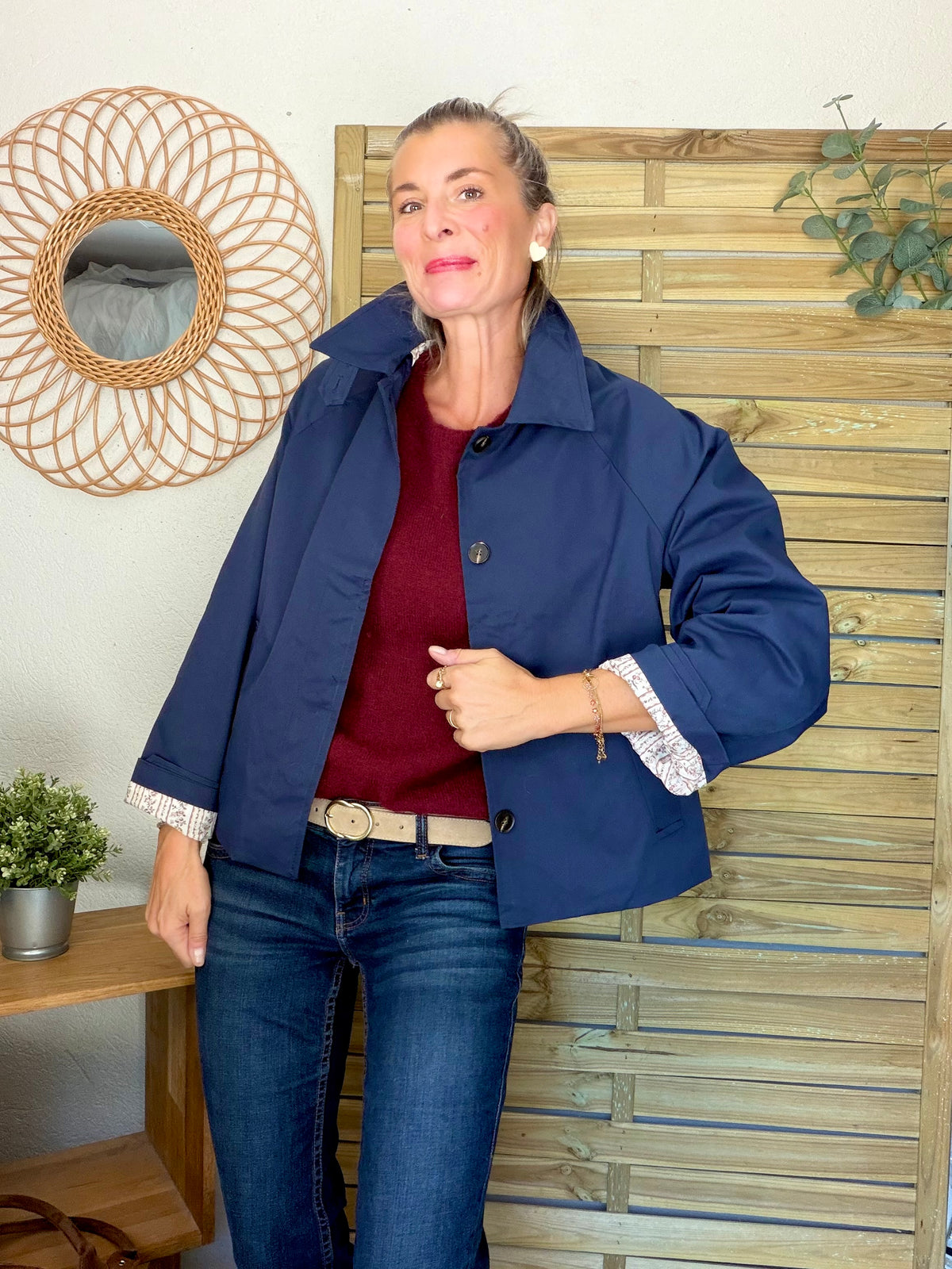 Veste Trench avec Liberty - MADELEINE Bleu marine