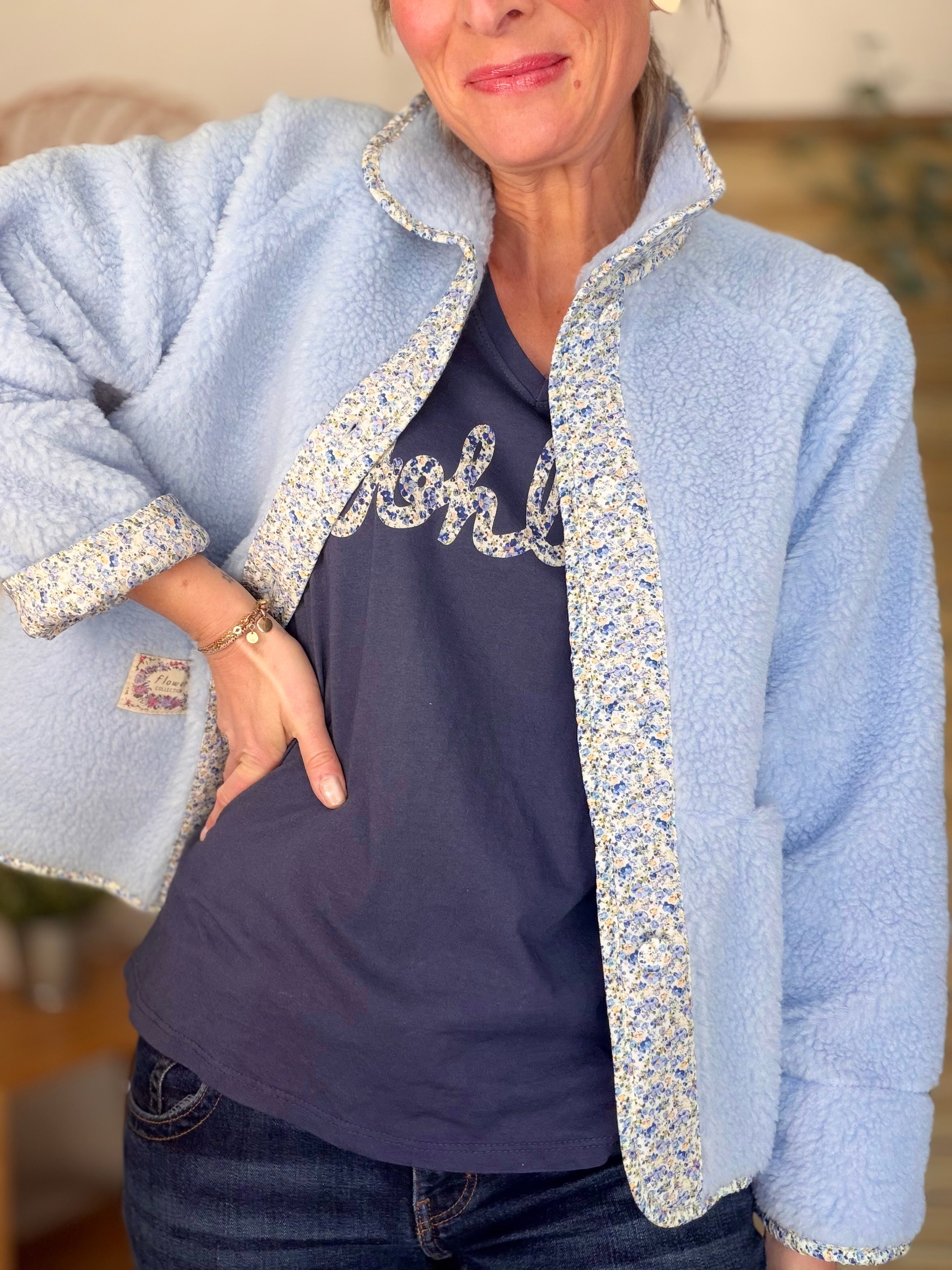 Tee shirt Ohlala Liberty VERA Bleu marine