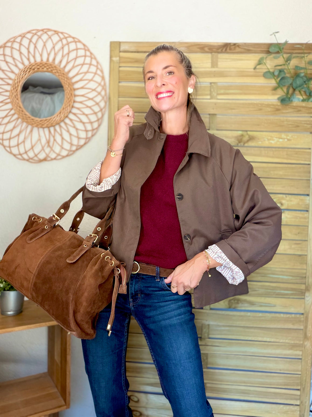 Veste Trench avec Liberty - MADELEINE Chocolat