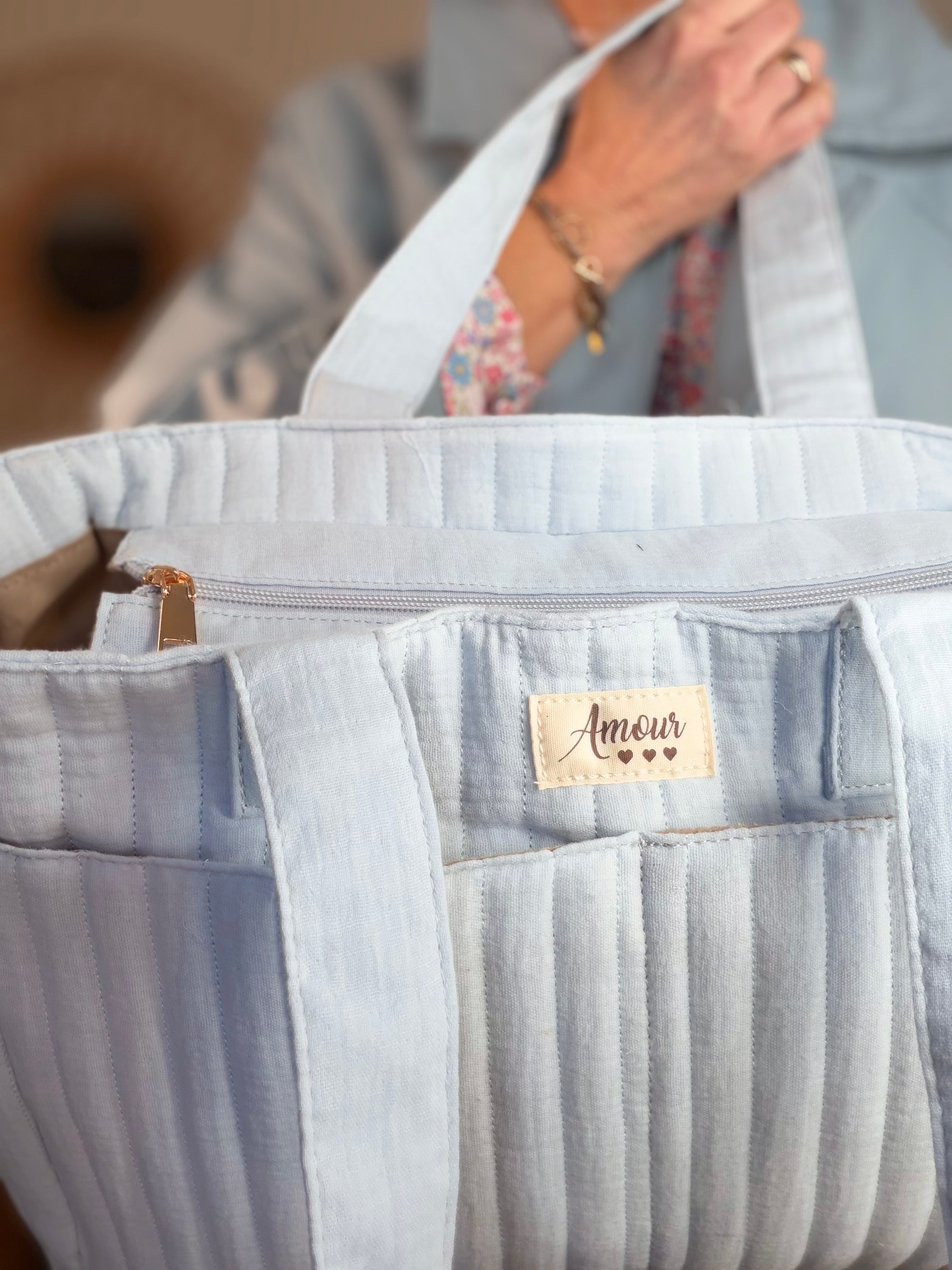 Sac week-end / à langer ANTONIN Bleu ciel