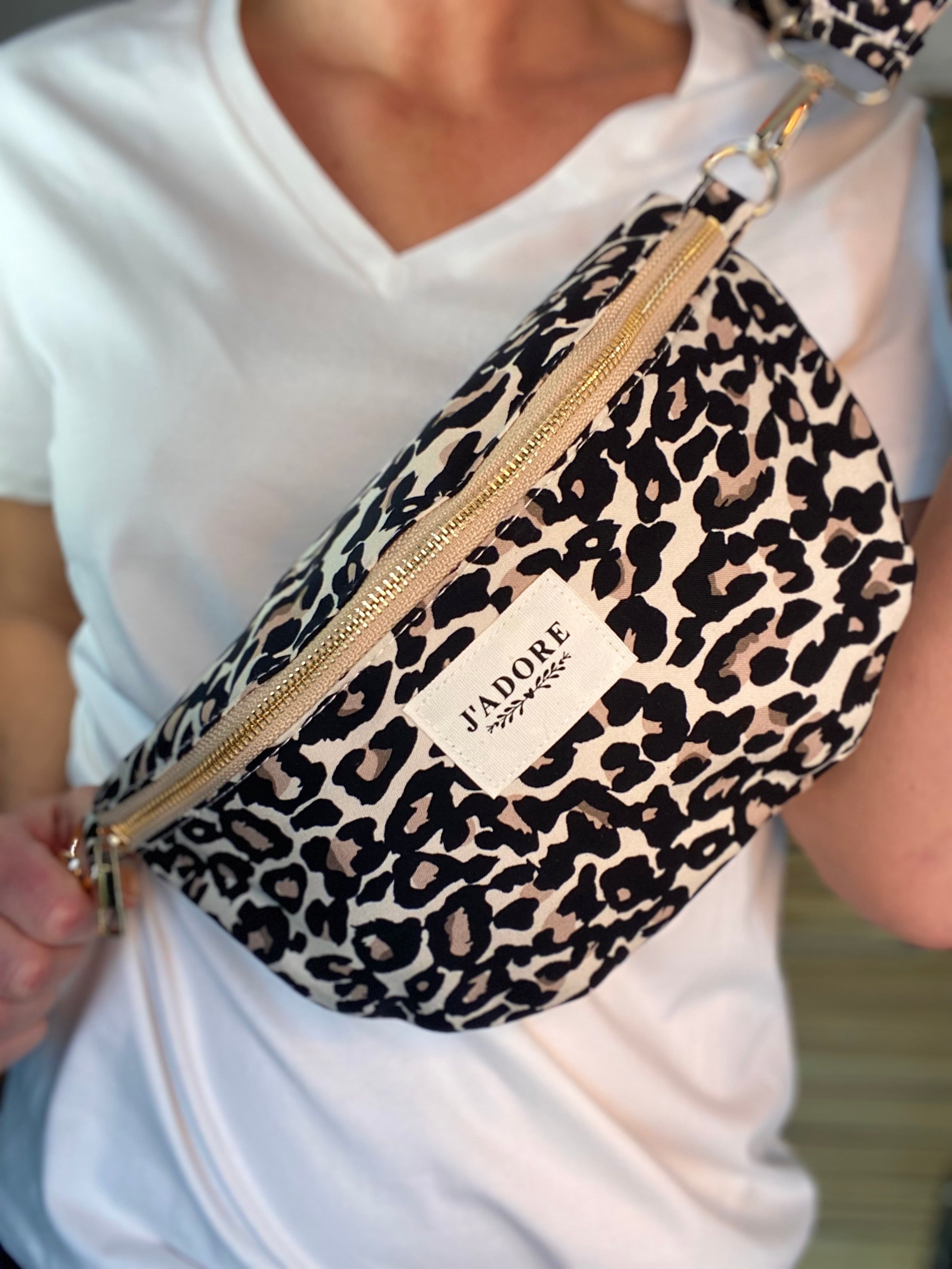 Sac banane L - BONNIE - Léo beige 🐆