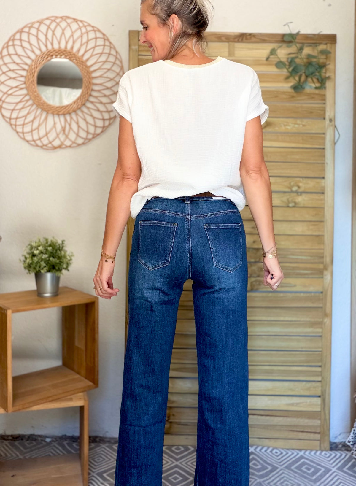 Pantalon Jean Wide leg BAPTISTE Bleu