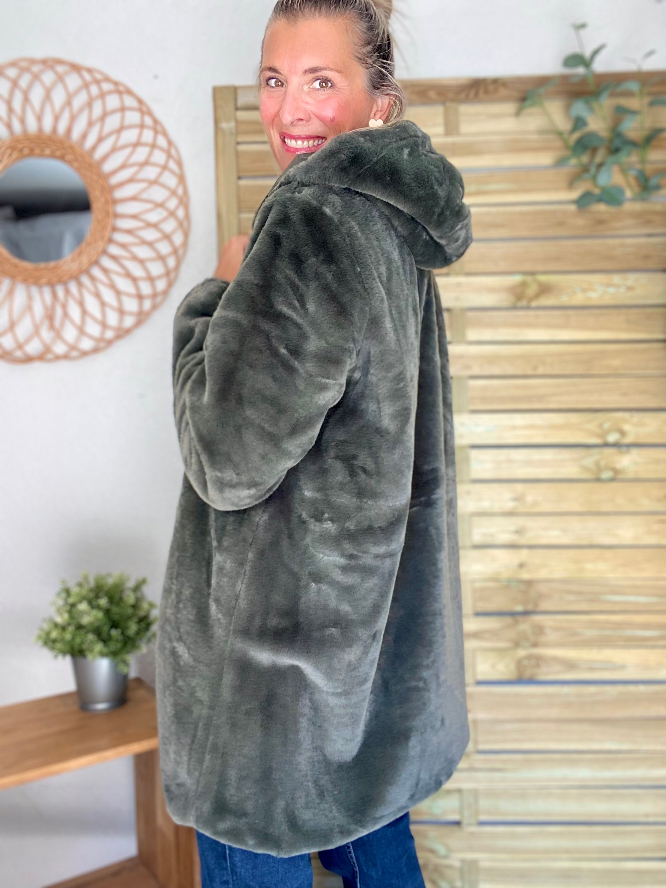 Parka Imperméable réversible fourrée Kaki / Kaki ALIX - LAURA JO
