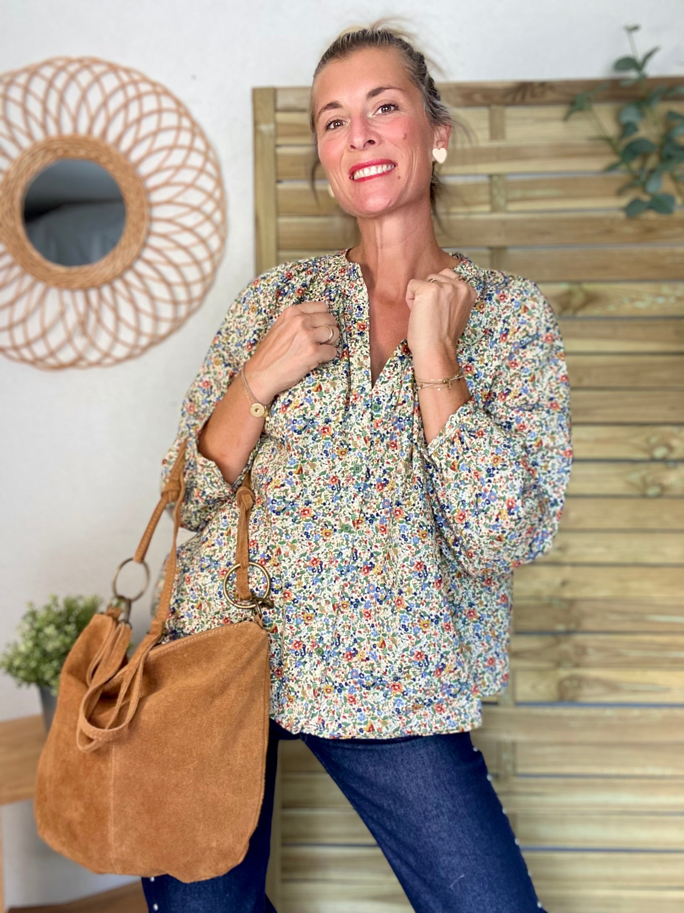 Chemise ample Liberty vert SYBILLE