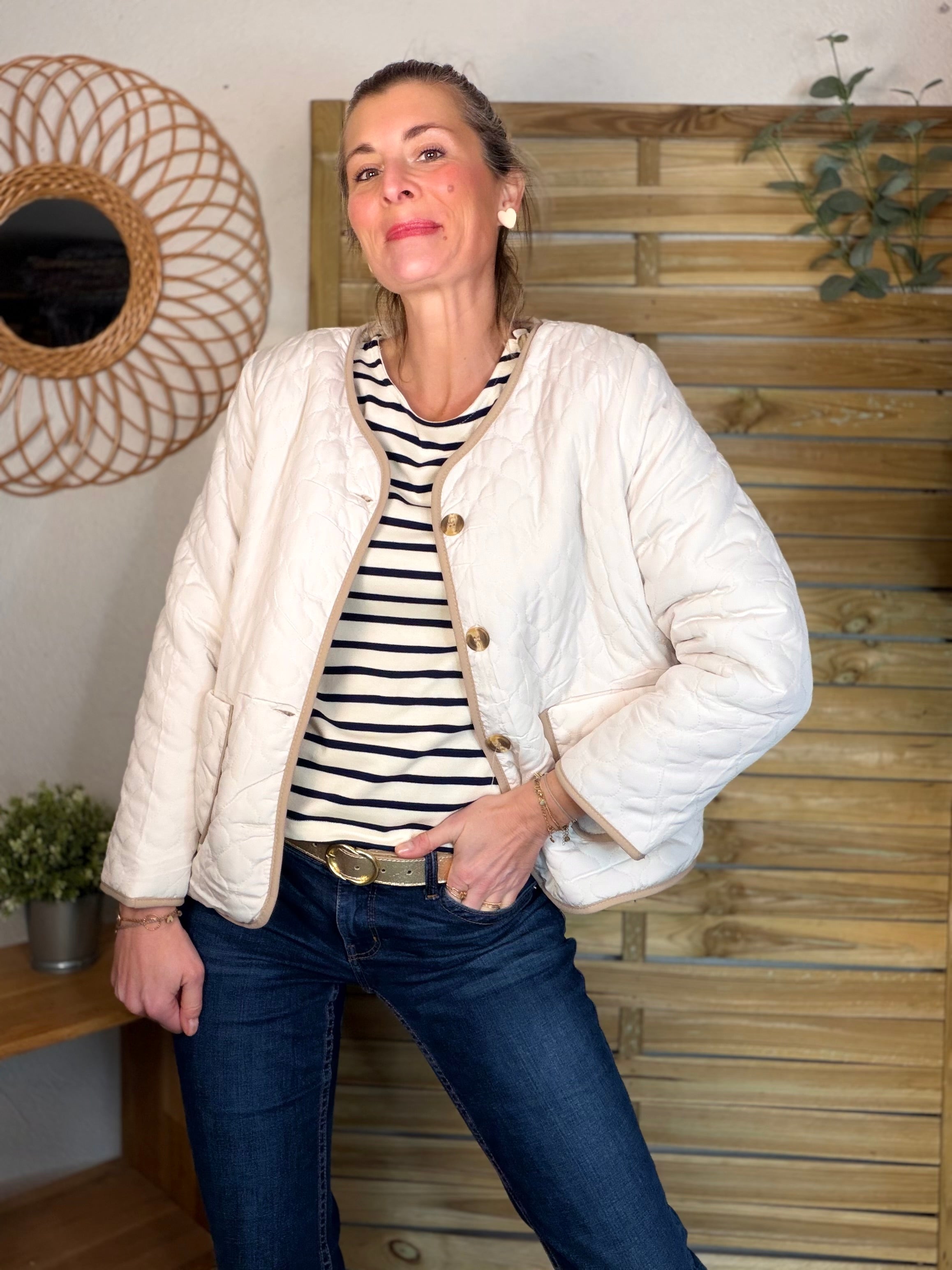 ⚡️ ARRIVAGE - Veste matelassée réversible Sherpa NOÉMIE Beige