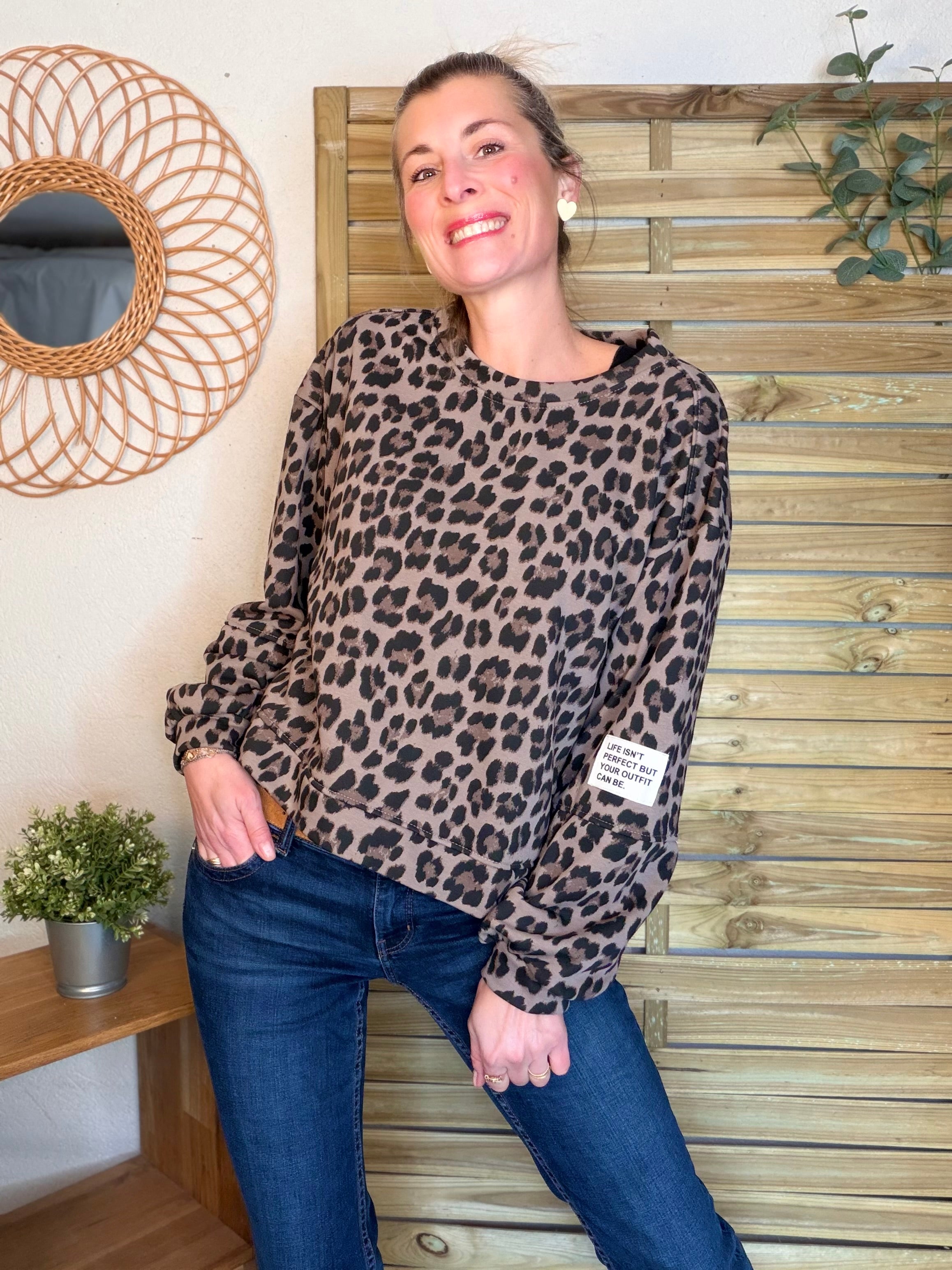 Sweat Léo Taupe MAELLE