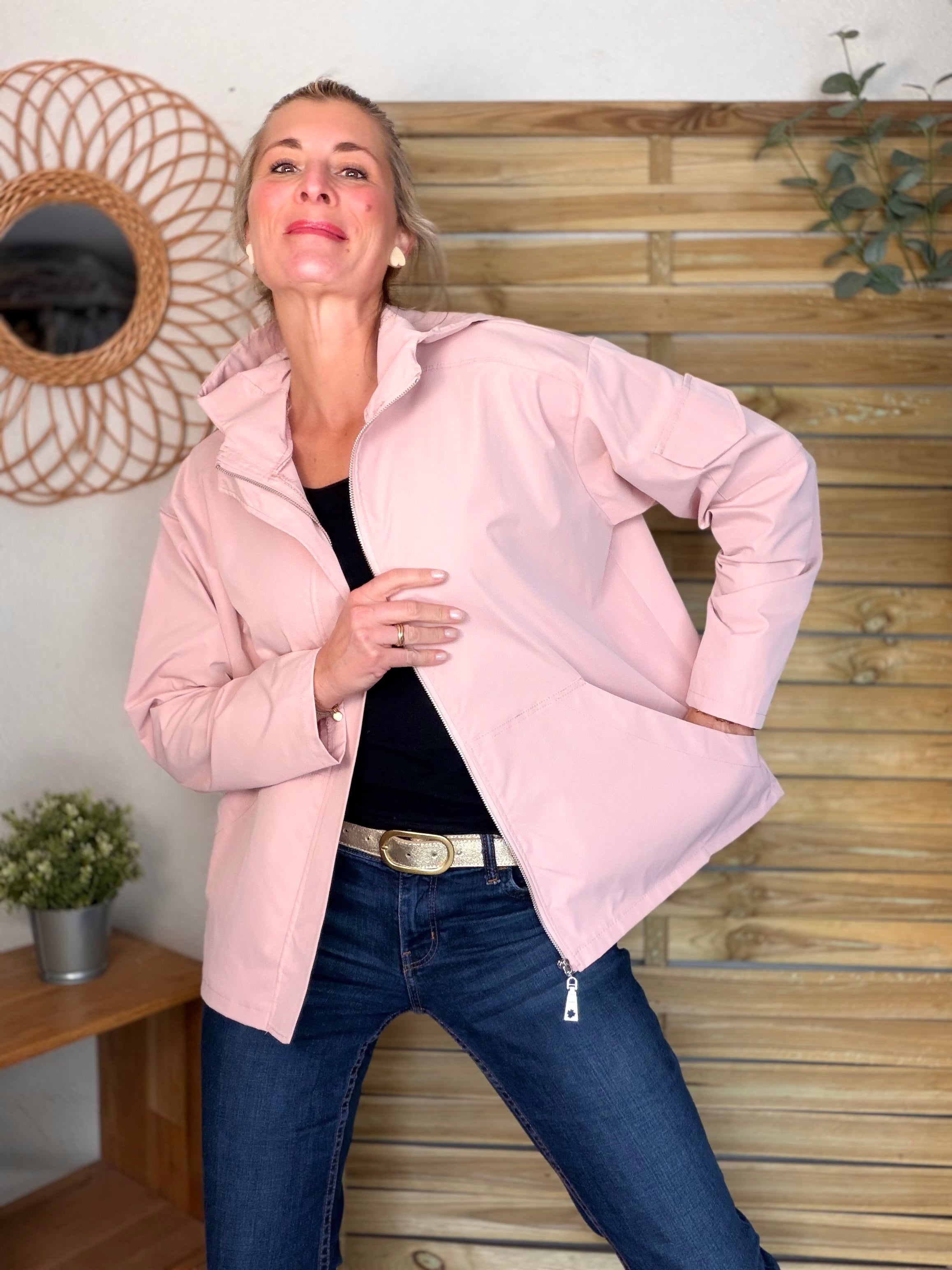 Veste Coupe vent court LIZZIE - Rose