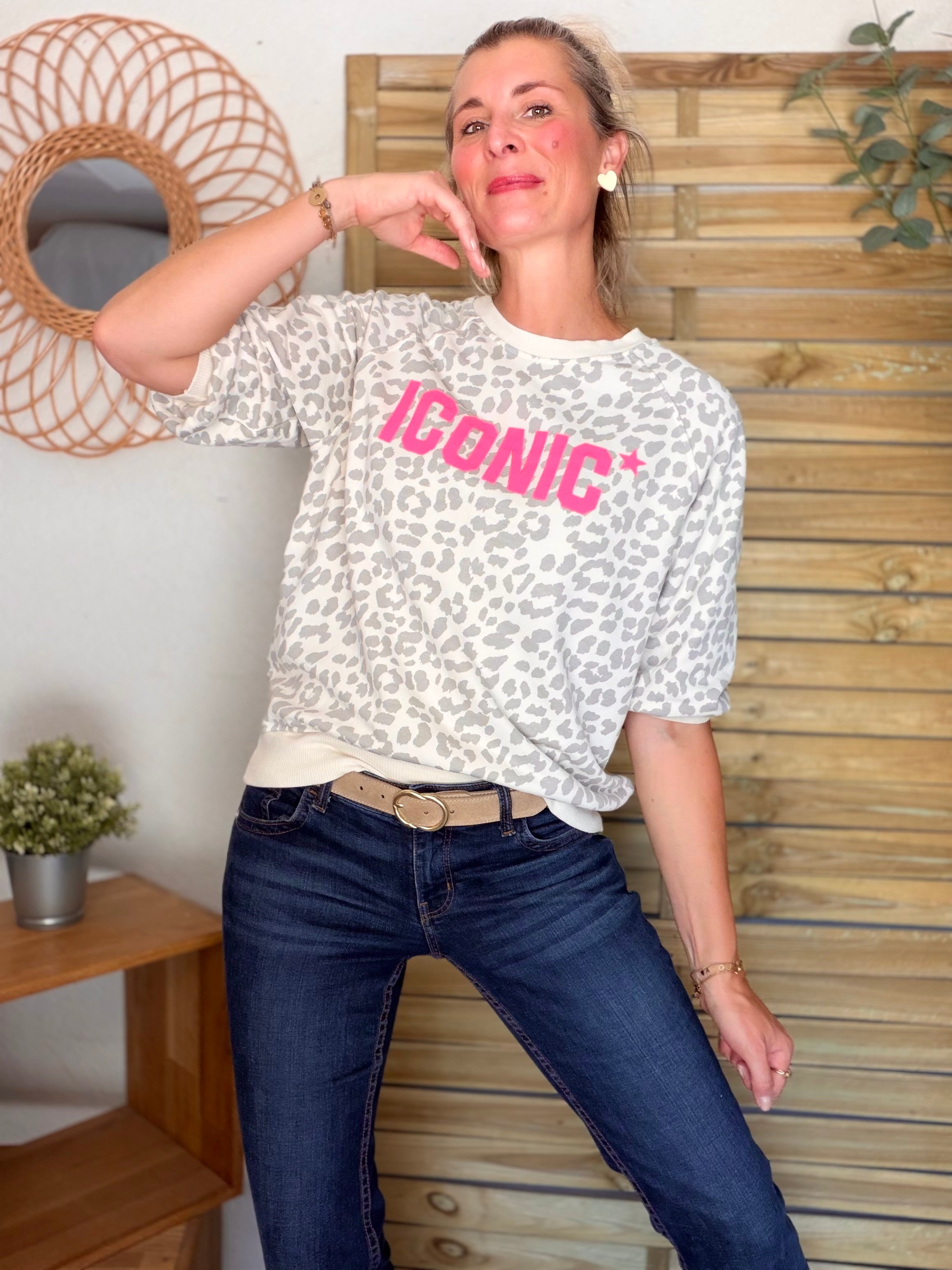 Sweat ICONIC Léo - ANGELA Écru