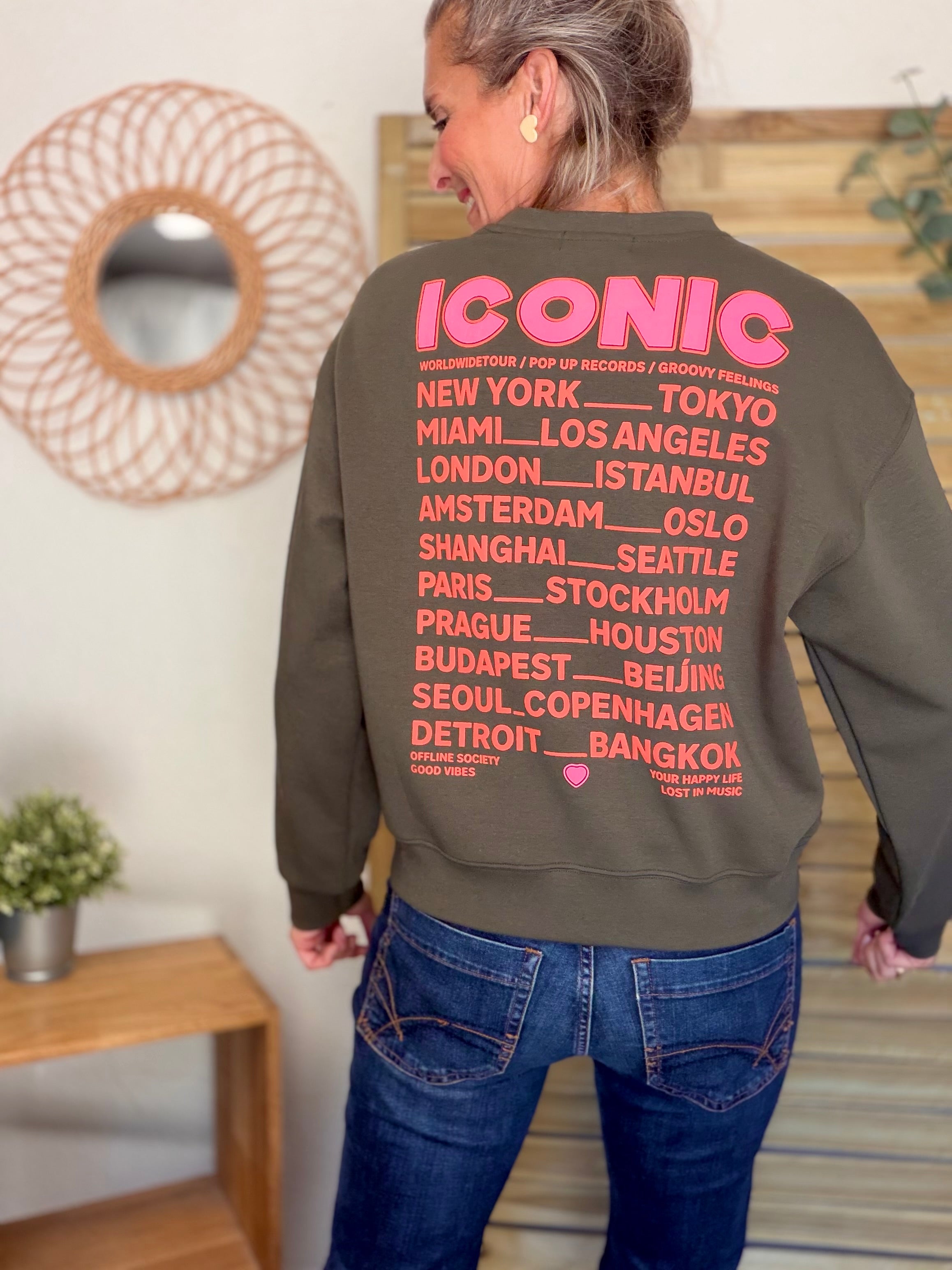 Sweat ICONIC ultra doux OMBLINE - Kaki