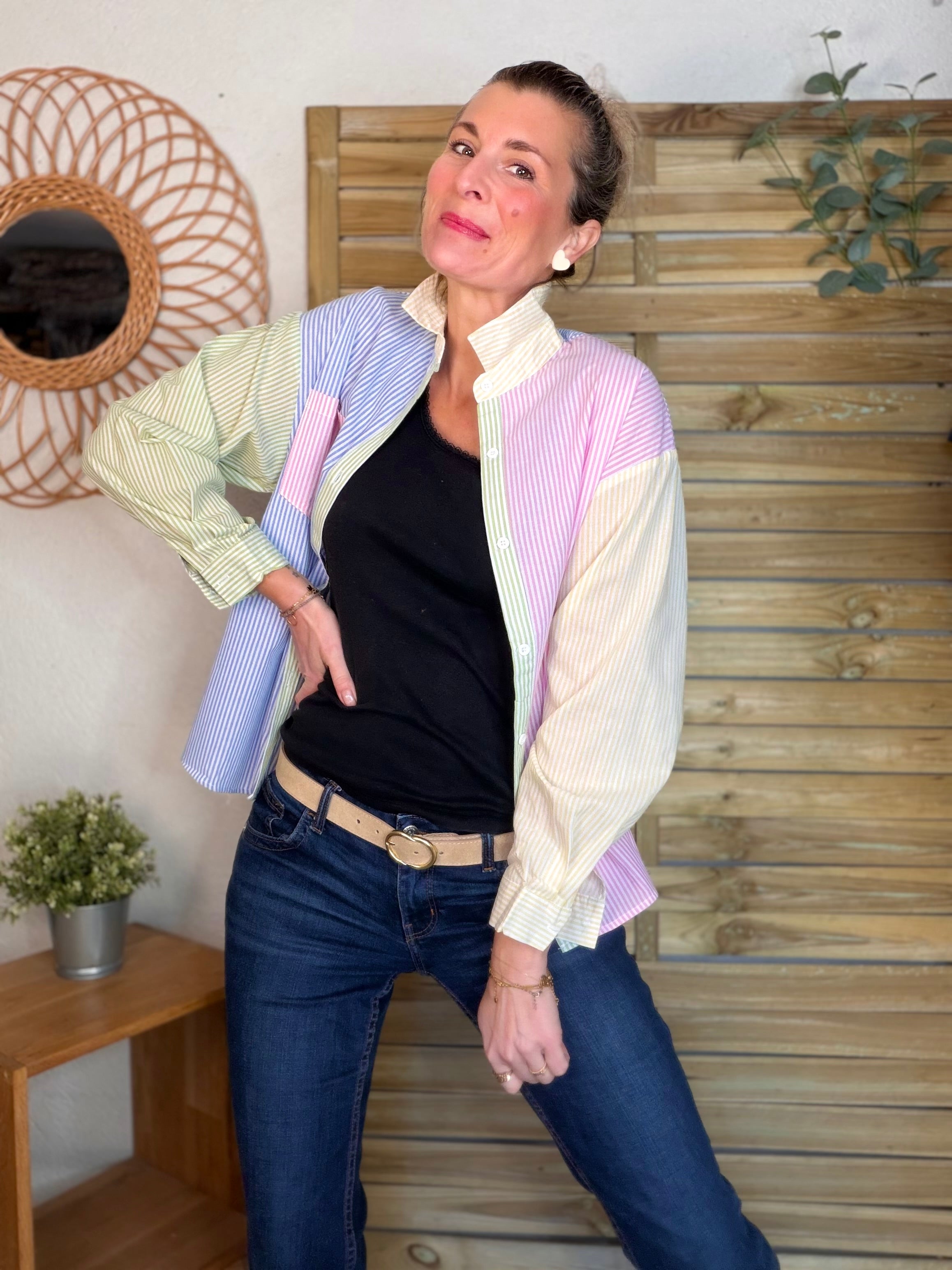 Chemise rayée multico PETRA