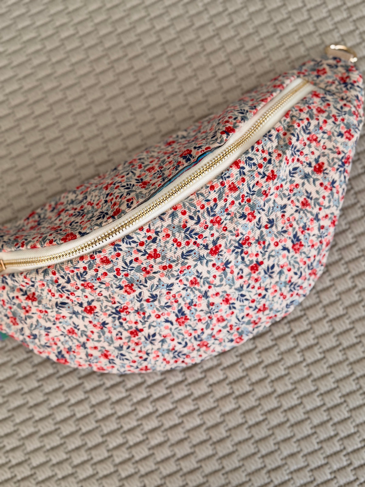 IMPERFECTION • Sac banane XL velours Ciao Boum - IVY - Liberty