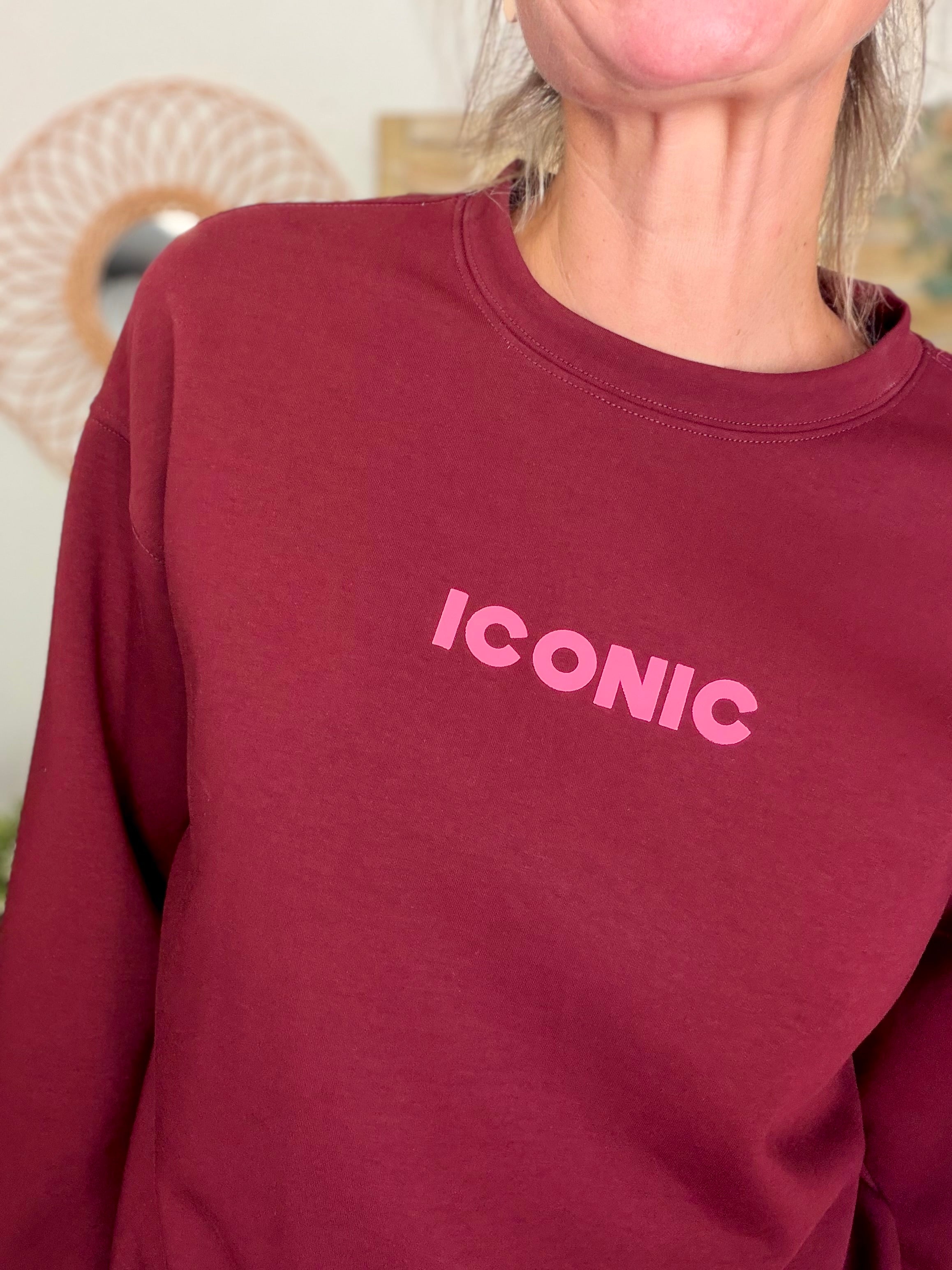 Sweat ICONIC ultra doux OMBLINE - Bordeaux