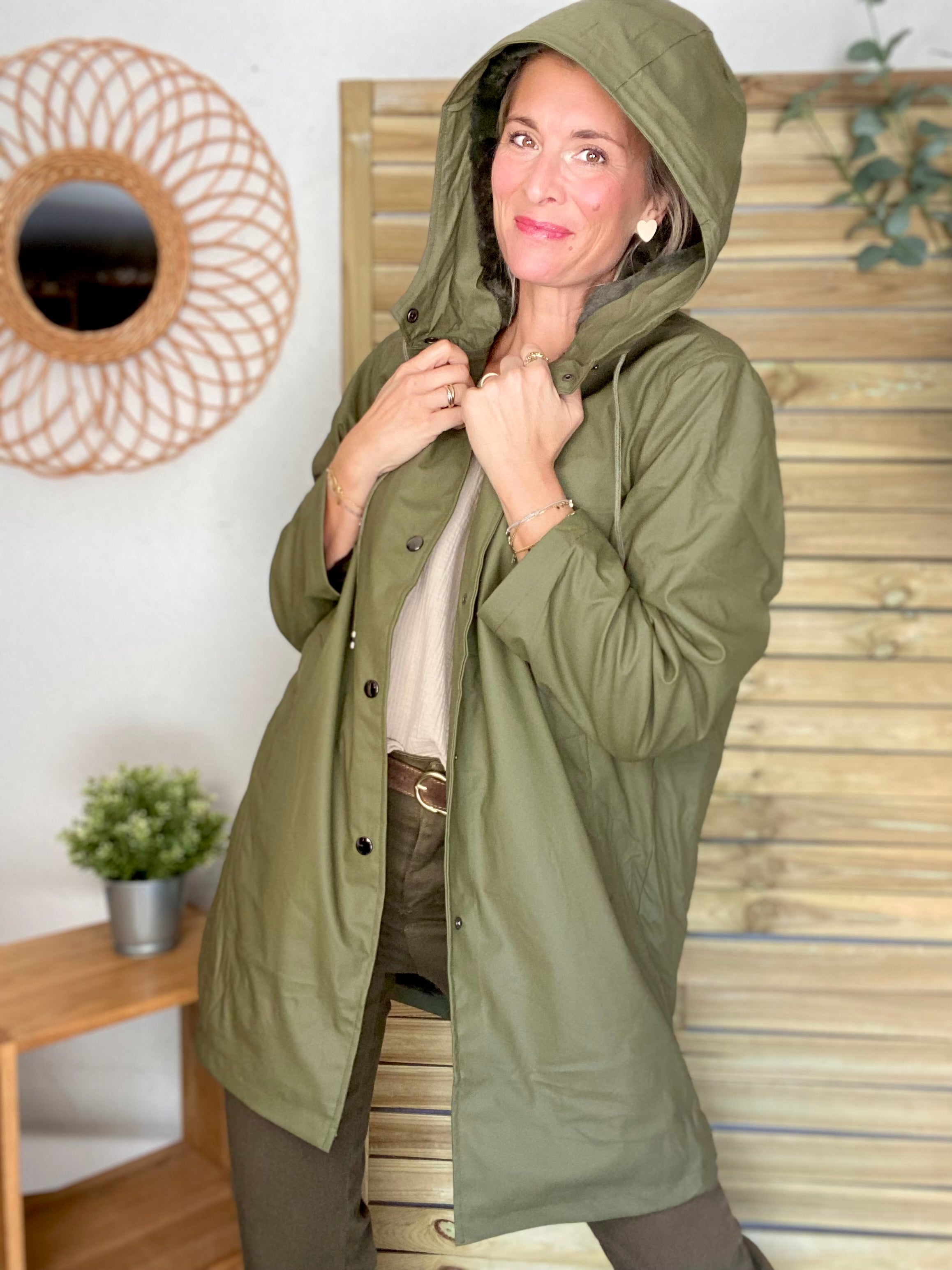⚡️ PÉPITES FRIDAY - Parka fourrée Imperméable Kaki - RILEY
