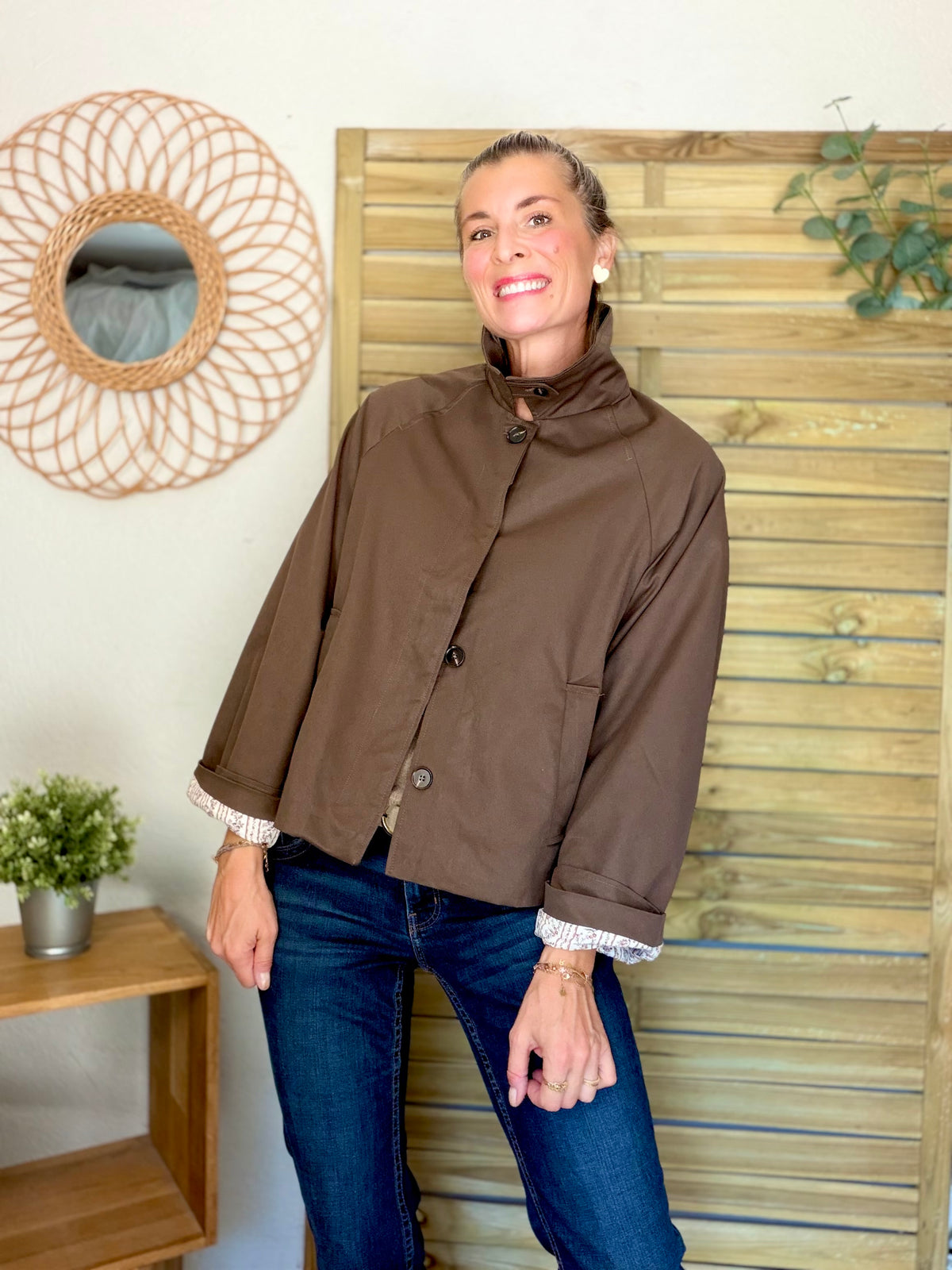 Veste Trench avec Liberty - MADELEINE Chocolat