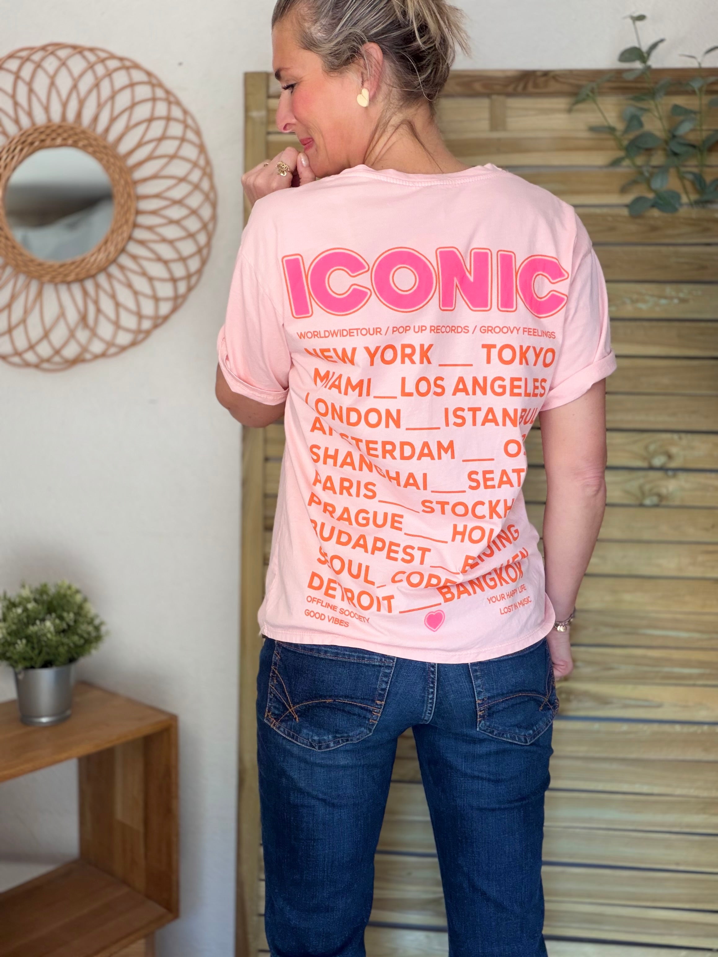 Tee shirt ICONIC DANA Rose saumon