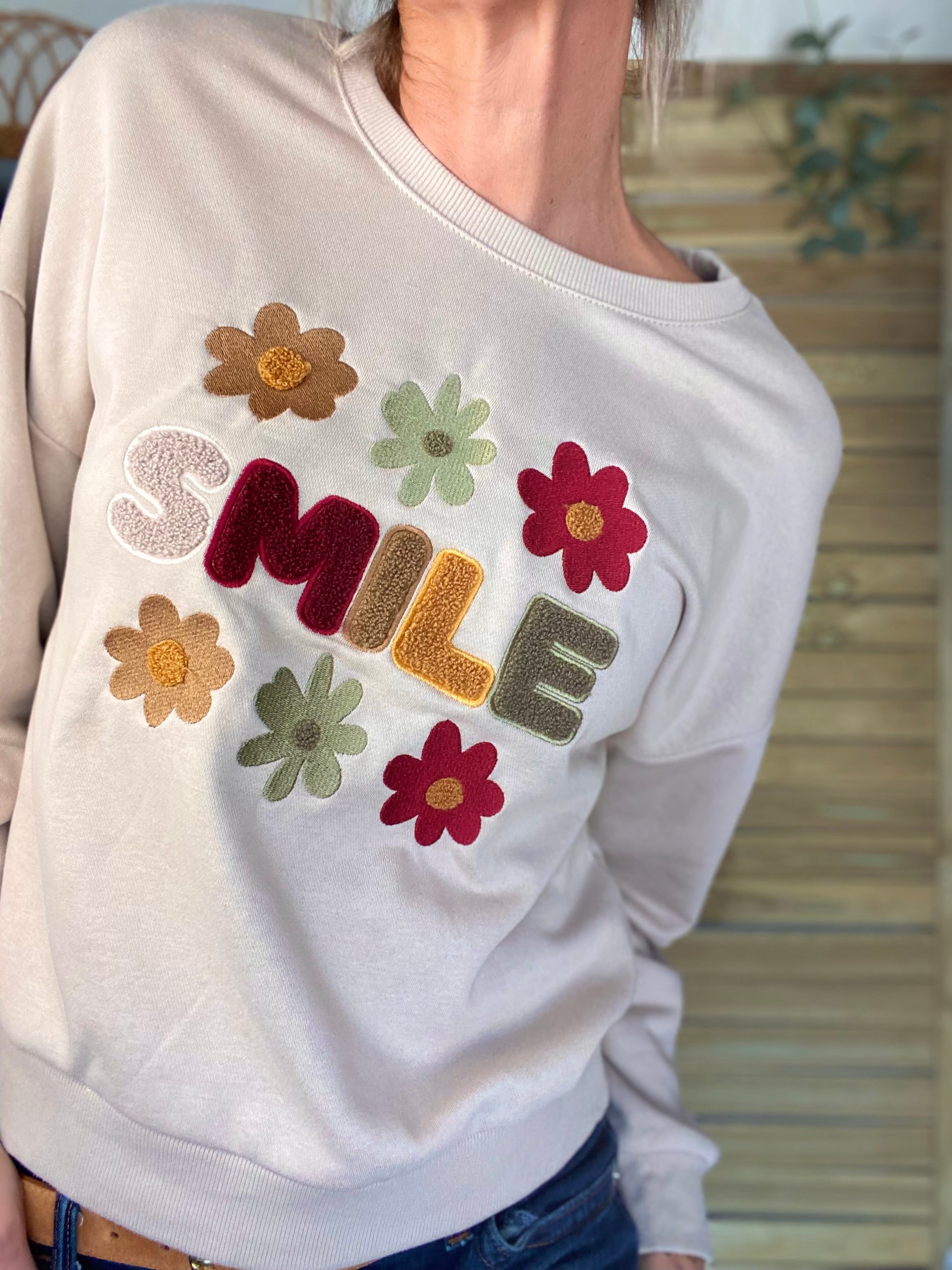 Sweat SMILE - Beige
