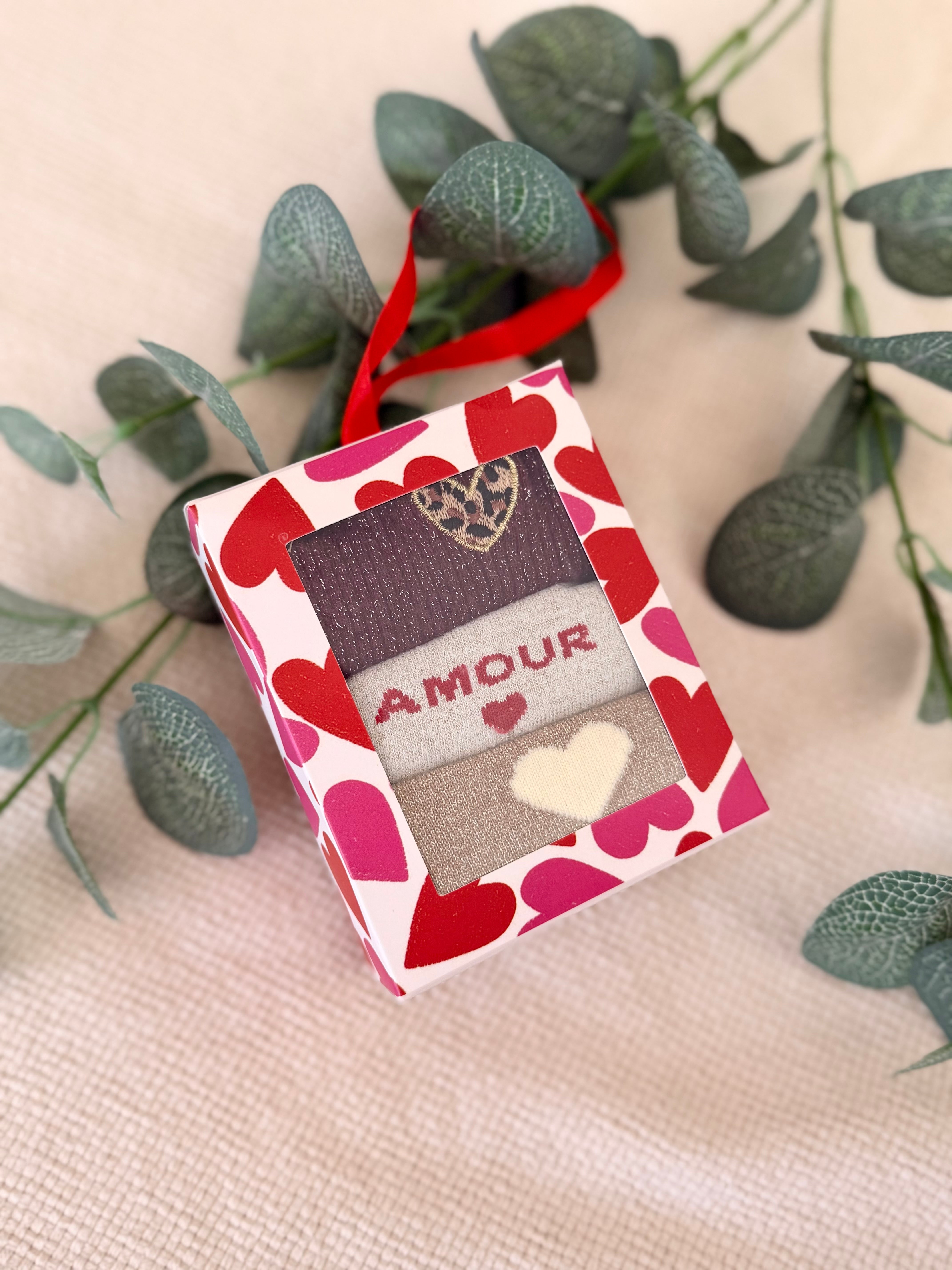 Boîte cadeau pour chaussettes ou gants (2 paires)