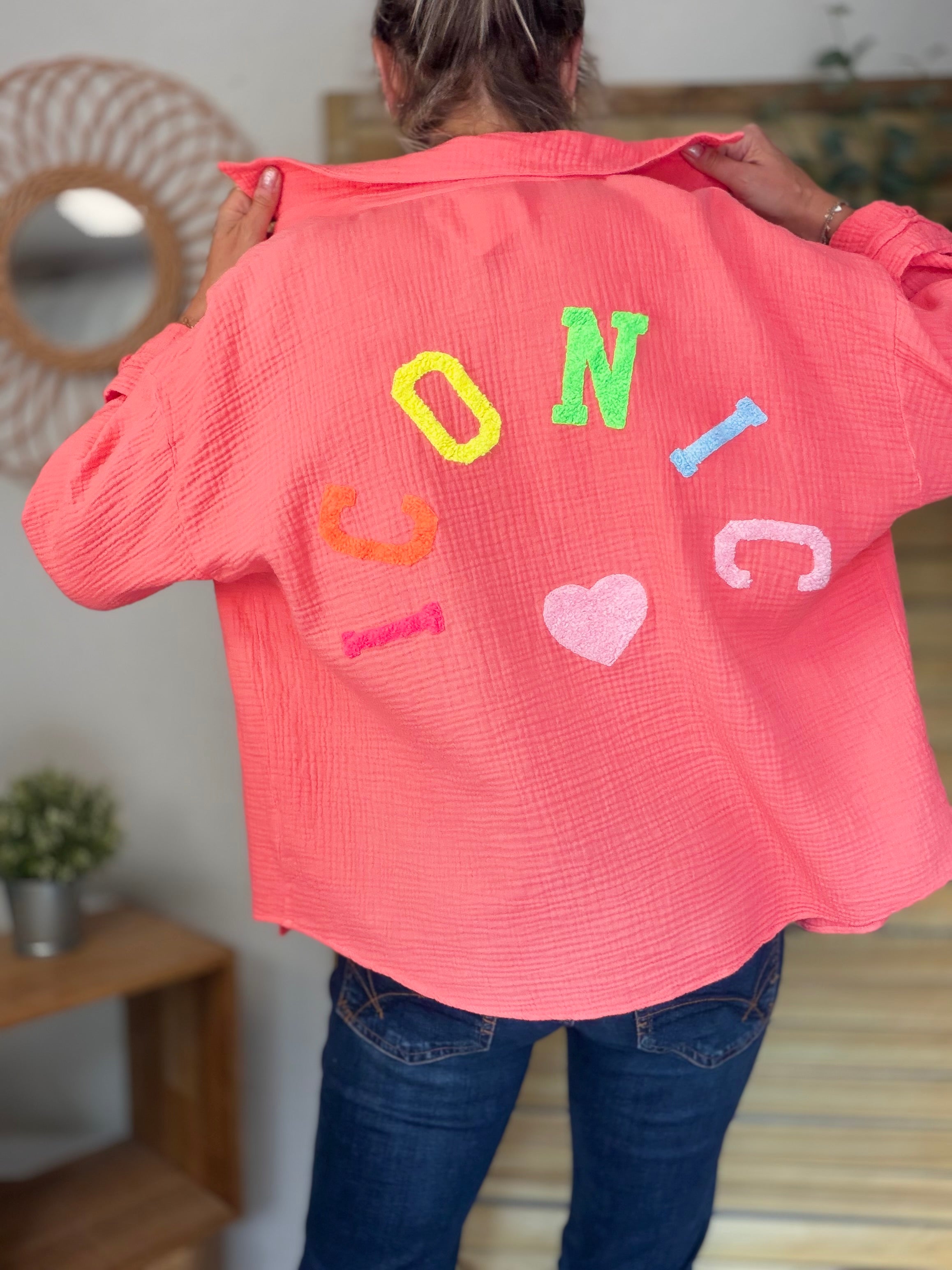 Chemise en gaze de coton ICONIC - ALANIS Corail