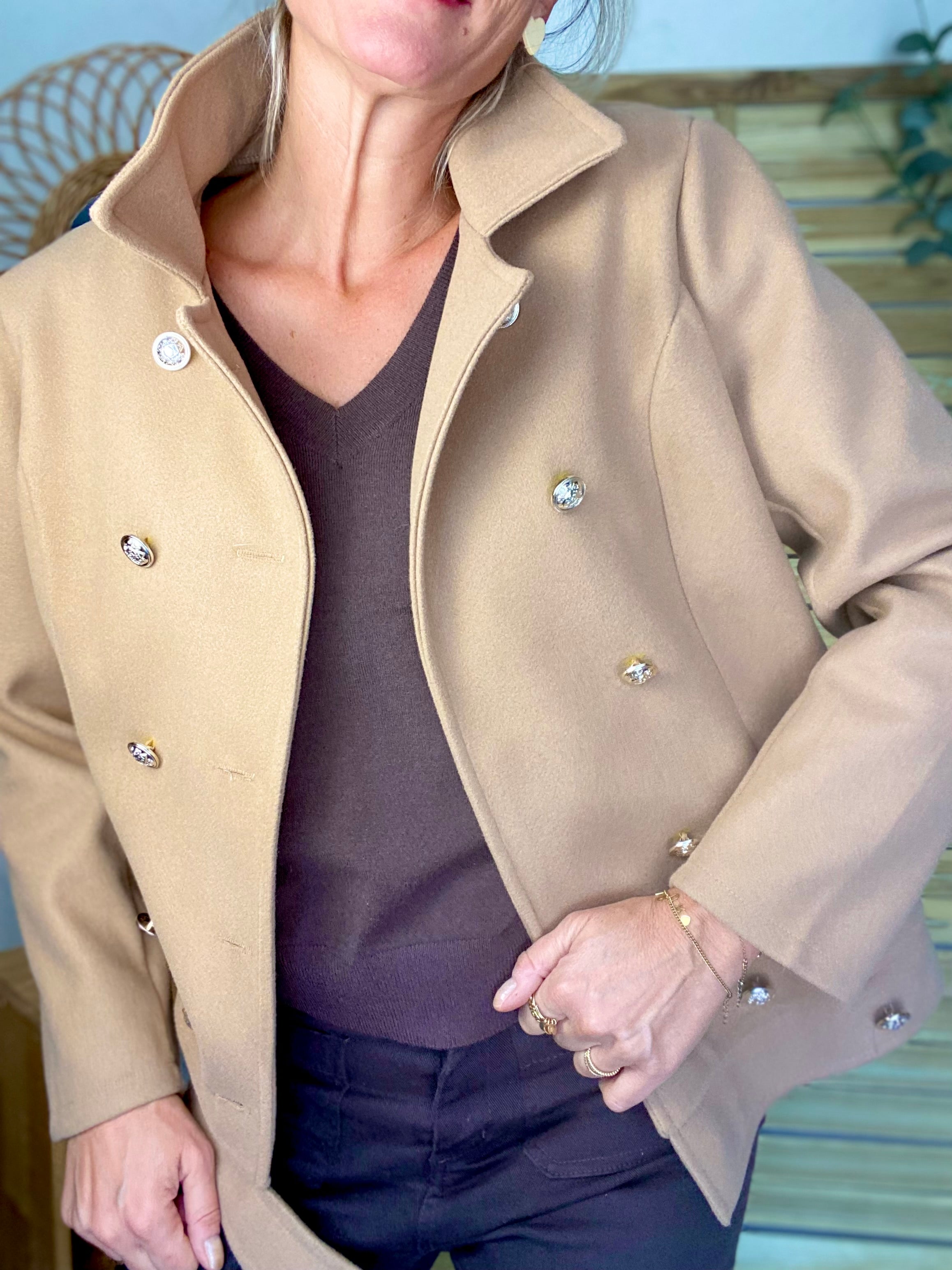 Veste caban légère JACK - Camel clair