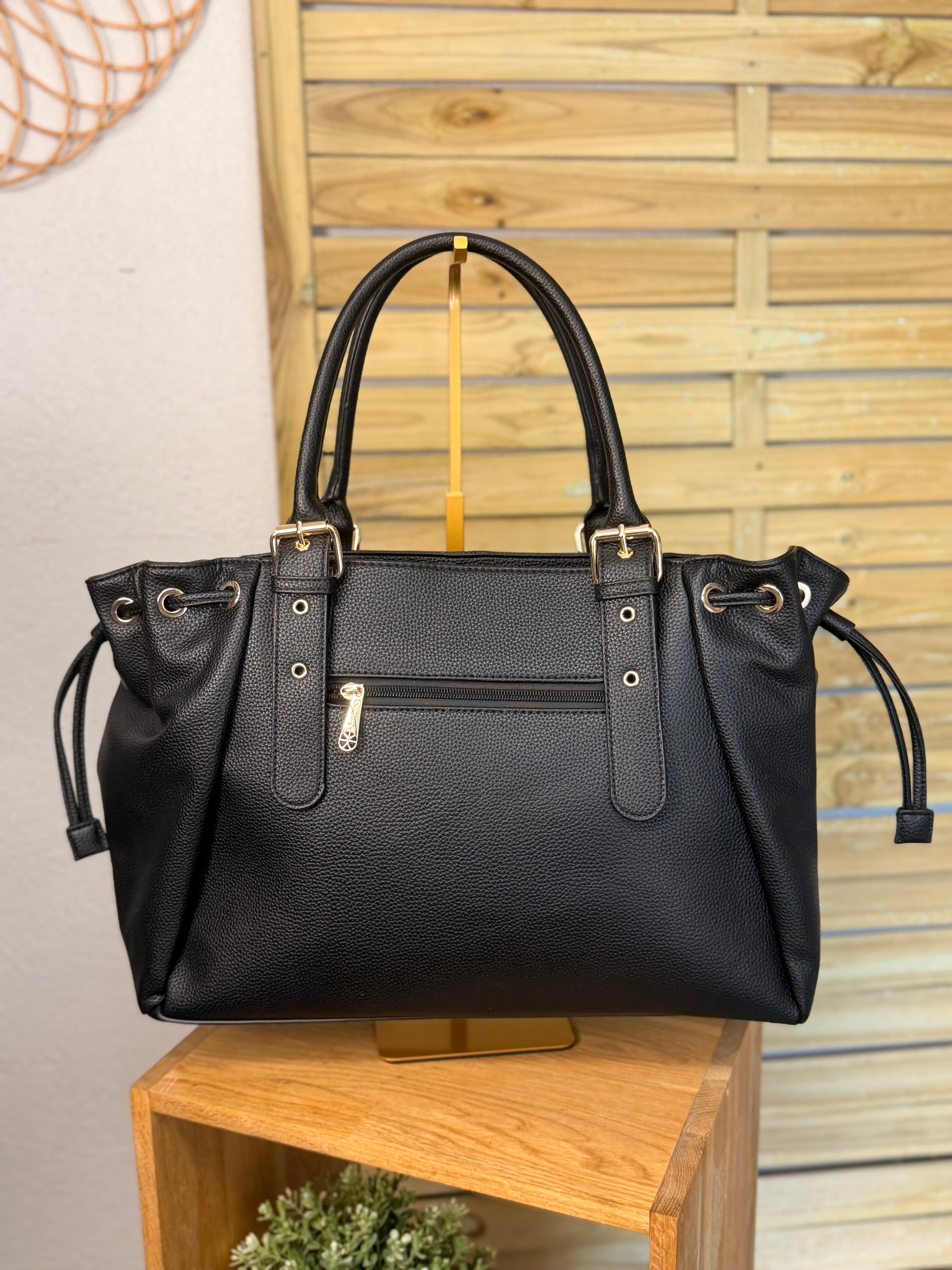 Sac cabas XL simili cuir CLÉA Noir