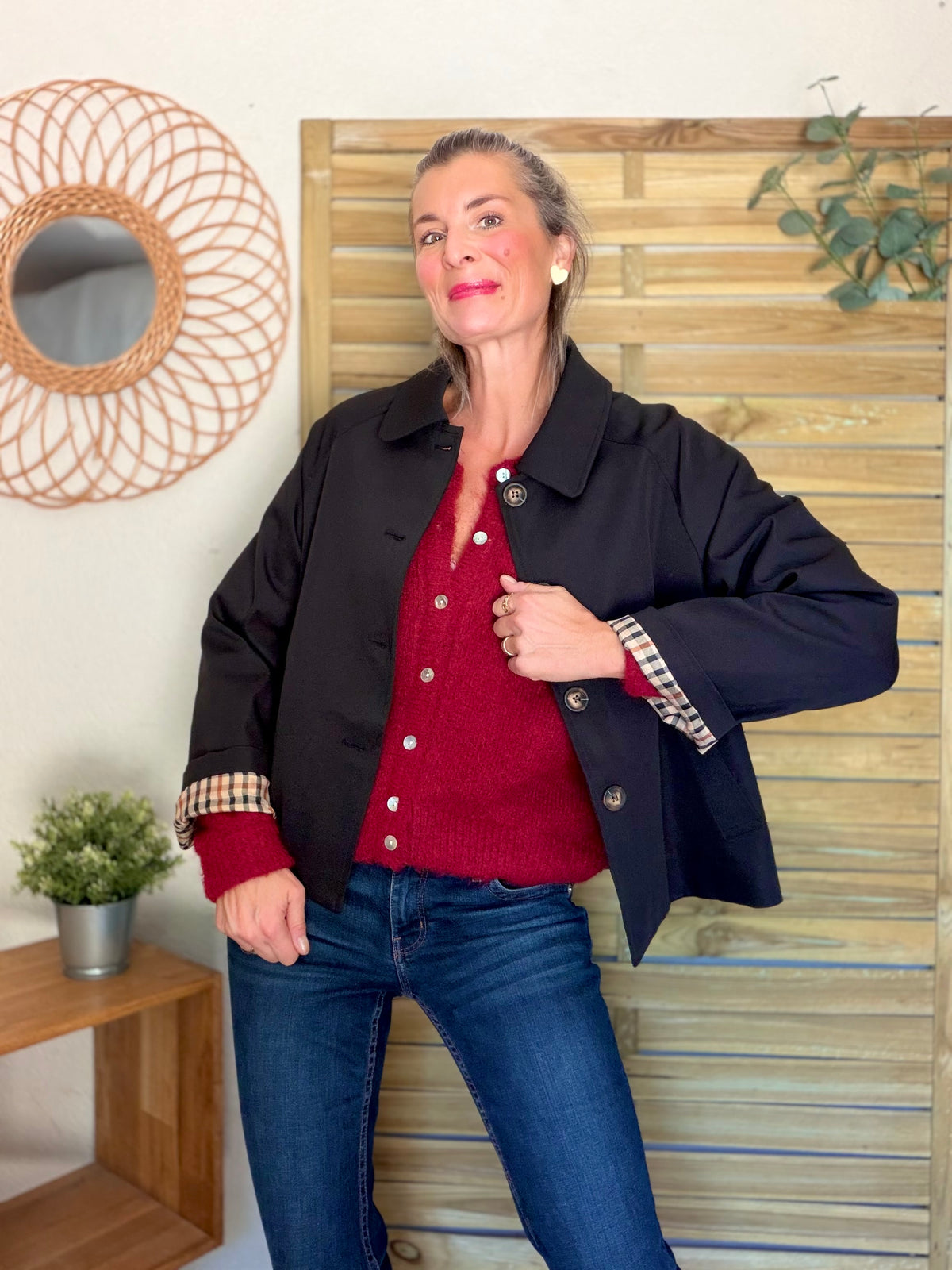 Gilet en maille MERYL - Cerise