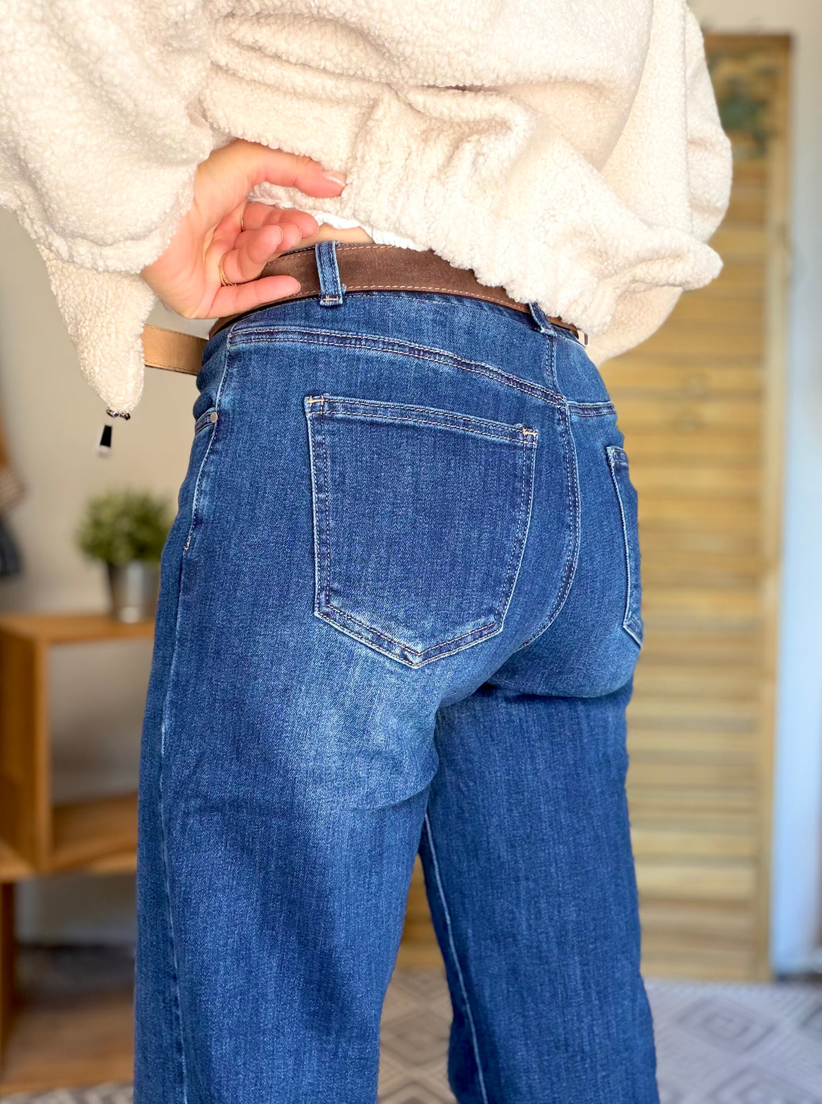 Pantalon Jean Wide leg BAPTISTE Bleu