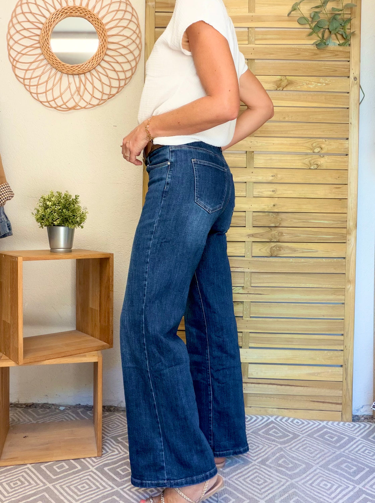 Pantalon Jean Wide leg BAPTISTE Bleu