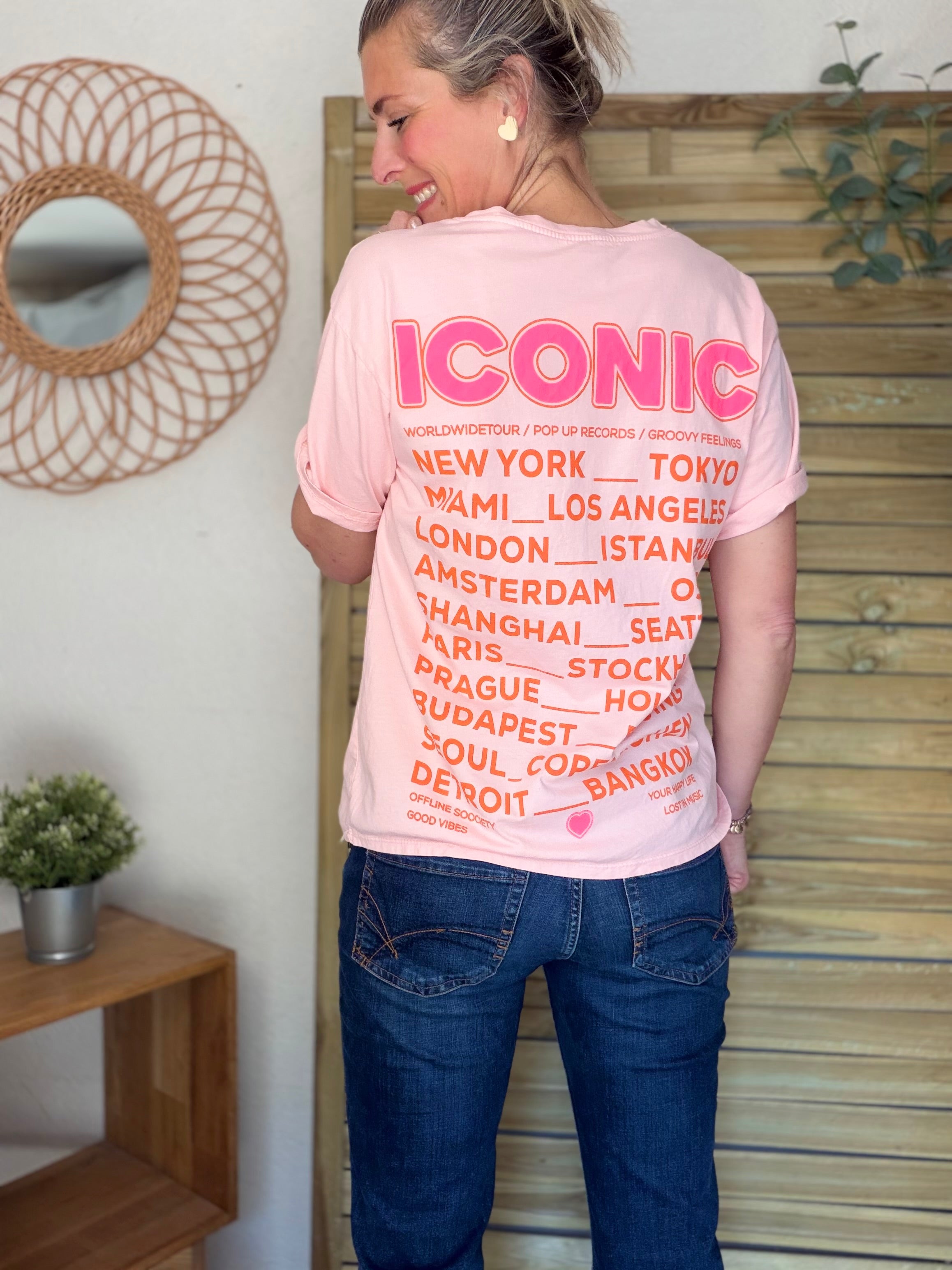 Tee shirt ICONIC DANA Rose saumon