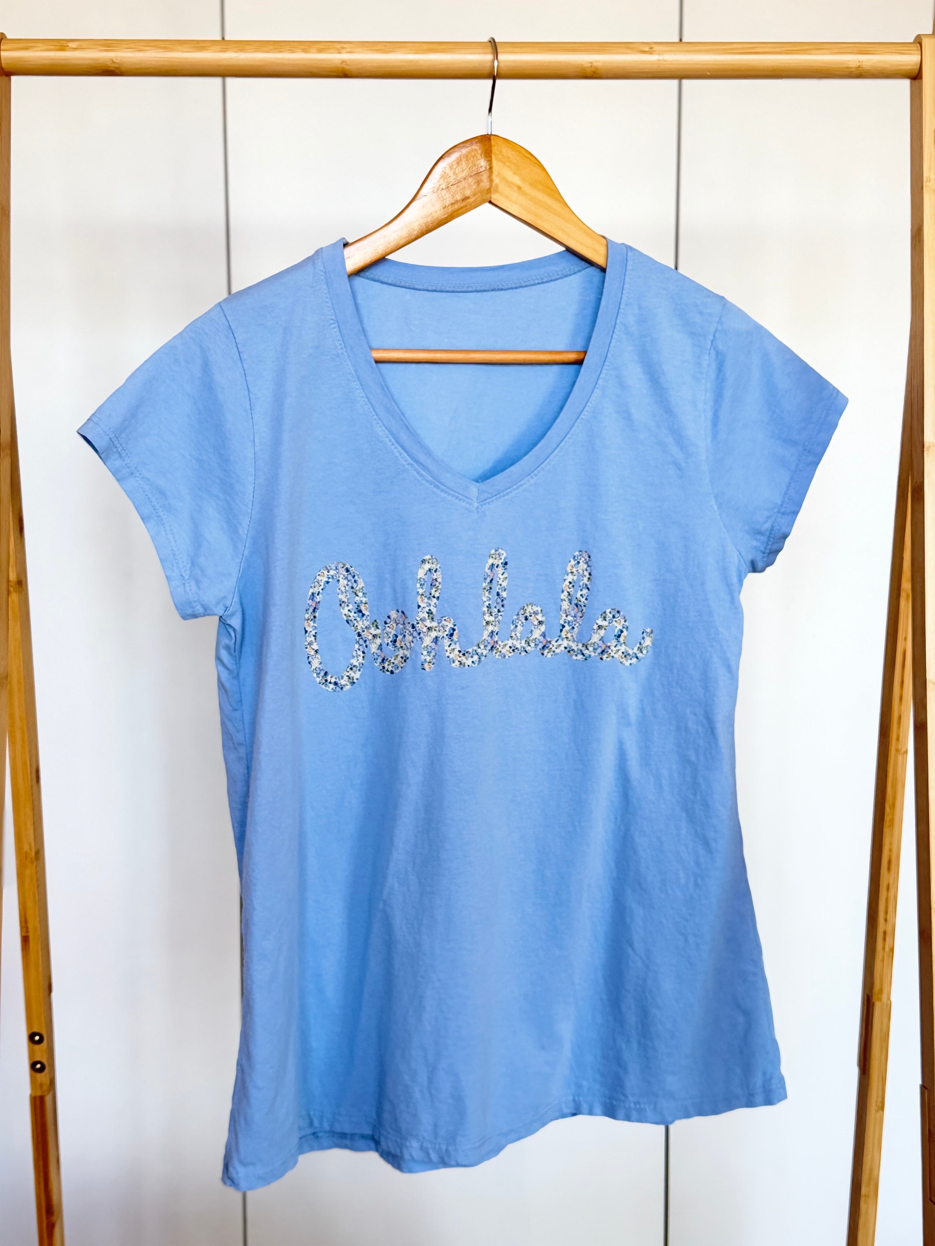 Tee shirt Ohlala Liberty VERA Bleu ciel