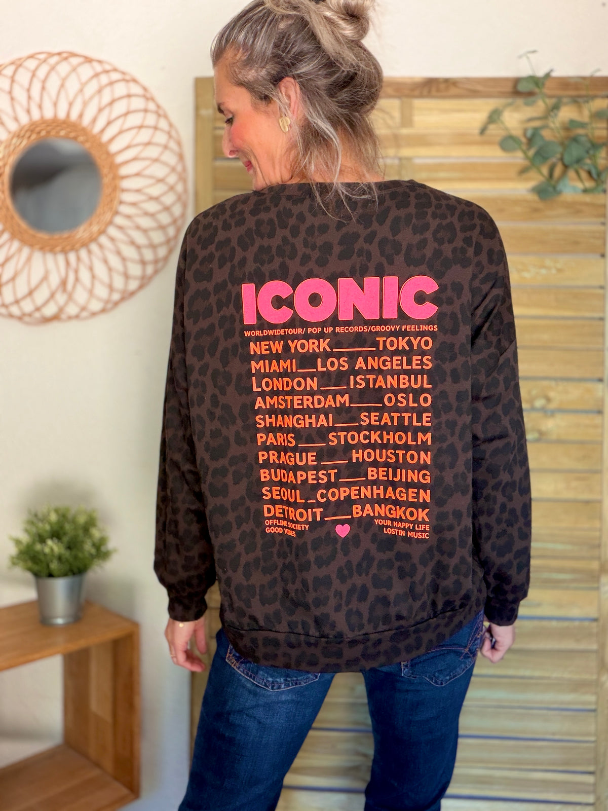 Sweat ICONIC léger 100% coton FAUSTINE Léo choco (taille 34 à 46) (Copie)