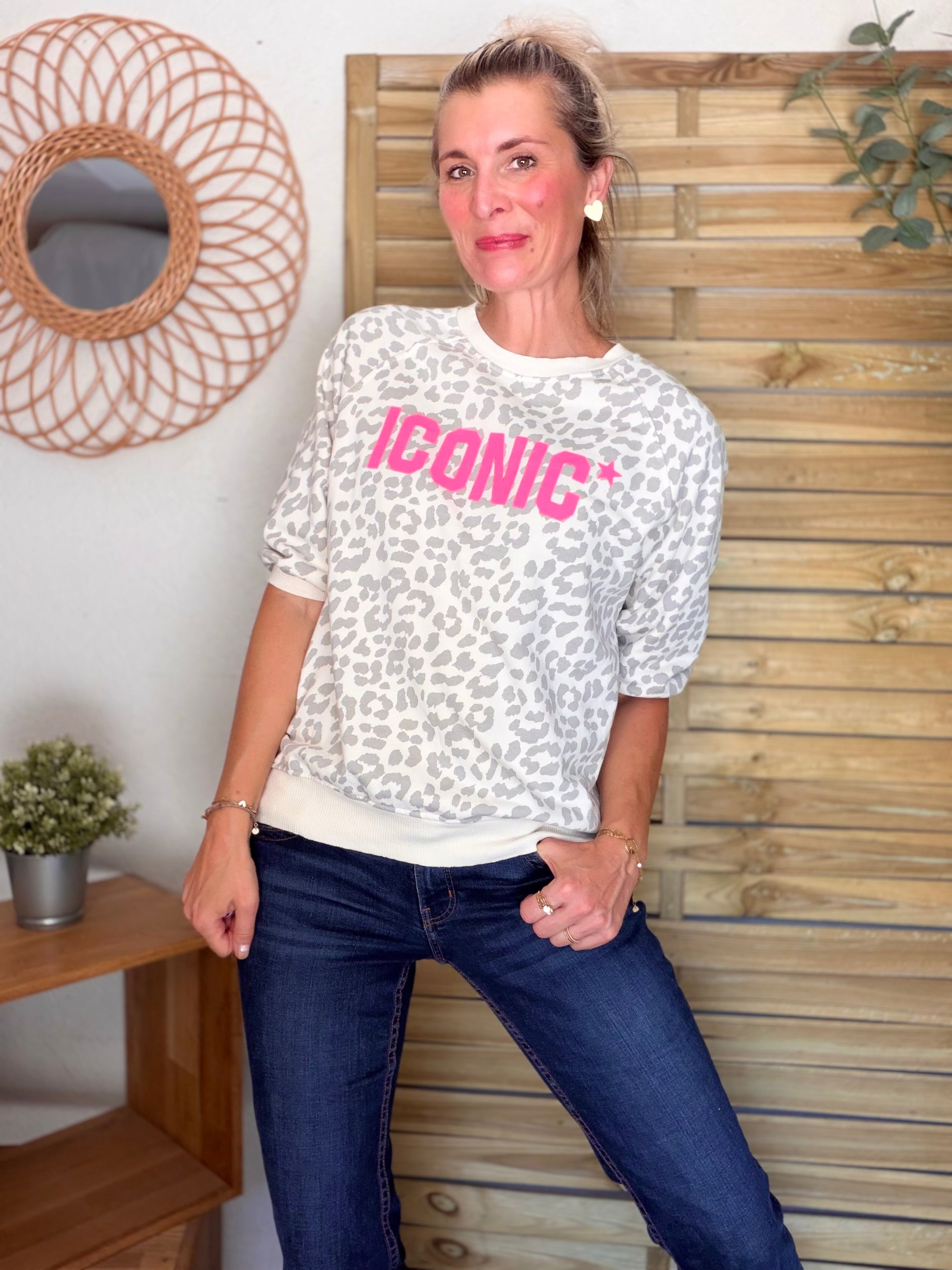 Sweat ICONIC Léo - ANGELA Écru
